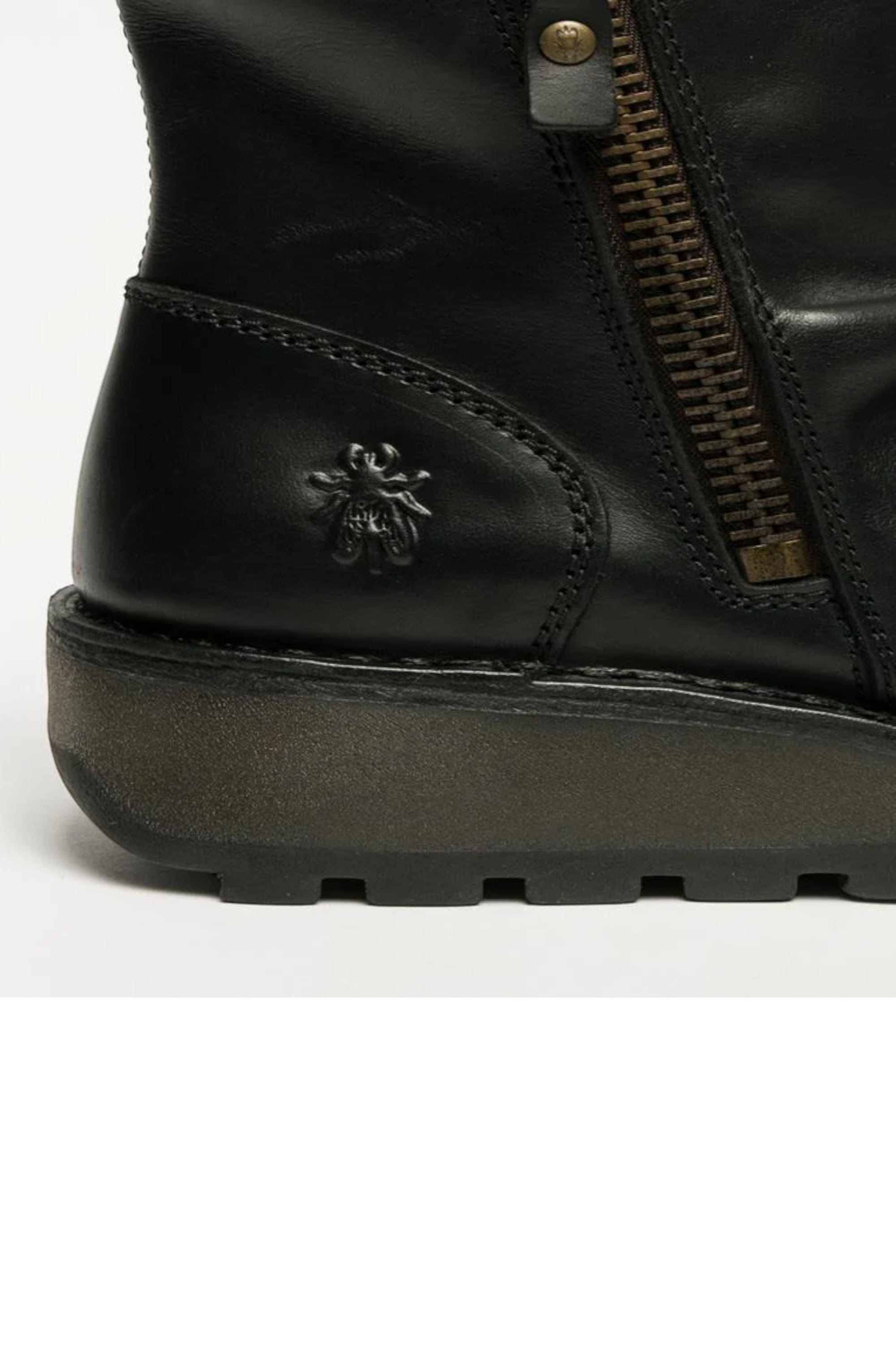 Black Womens Leather Heel Ankle Boots - Mon944, Image 7 of 8