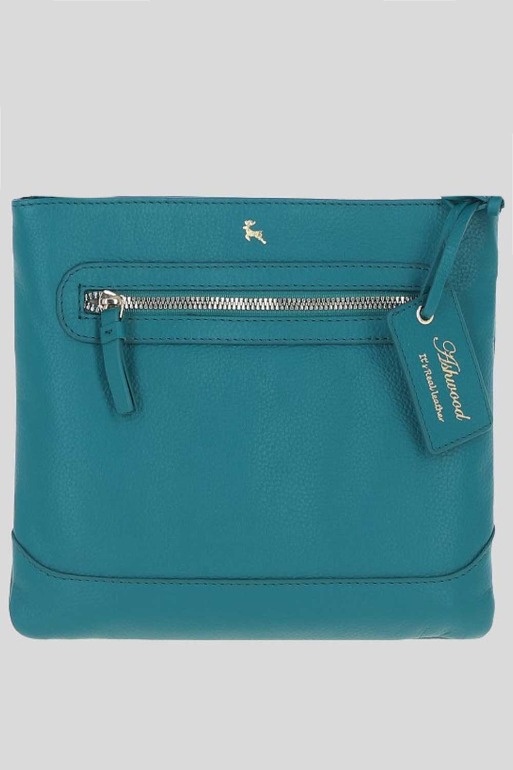 Green 'Bliss' Leather Cross Body Bag with Adjustable Strap, Image 1 of 4