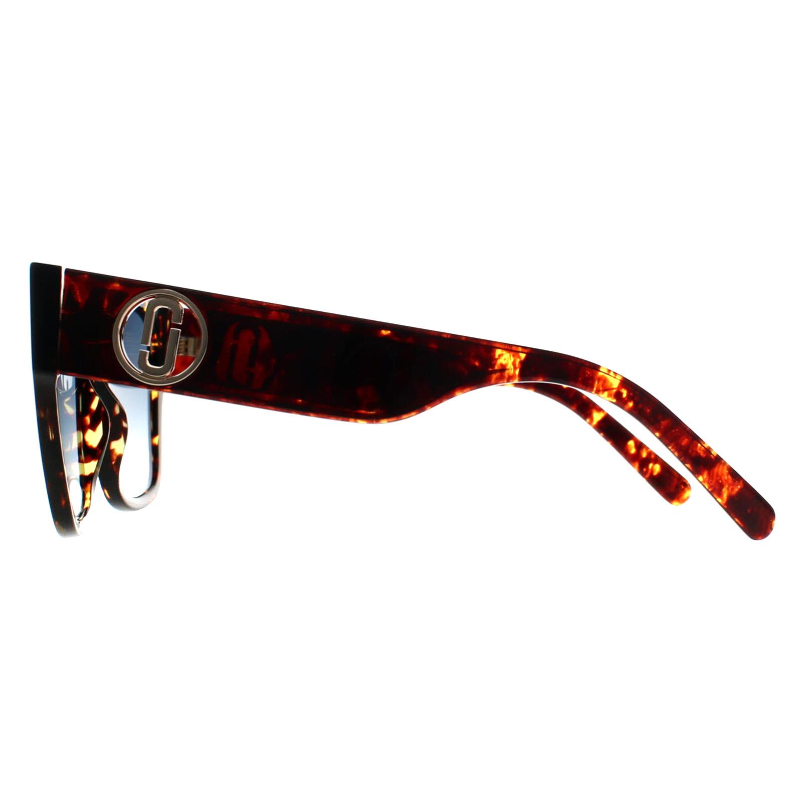 Brown Marc Jacobs Brown Square Dark Havana Blue Gradient MARC 698/S, Image 3 of 3