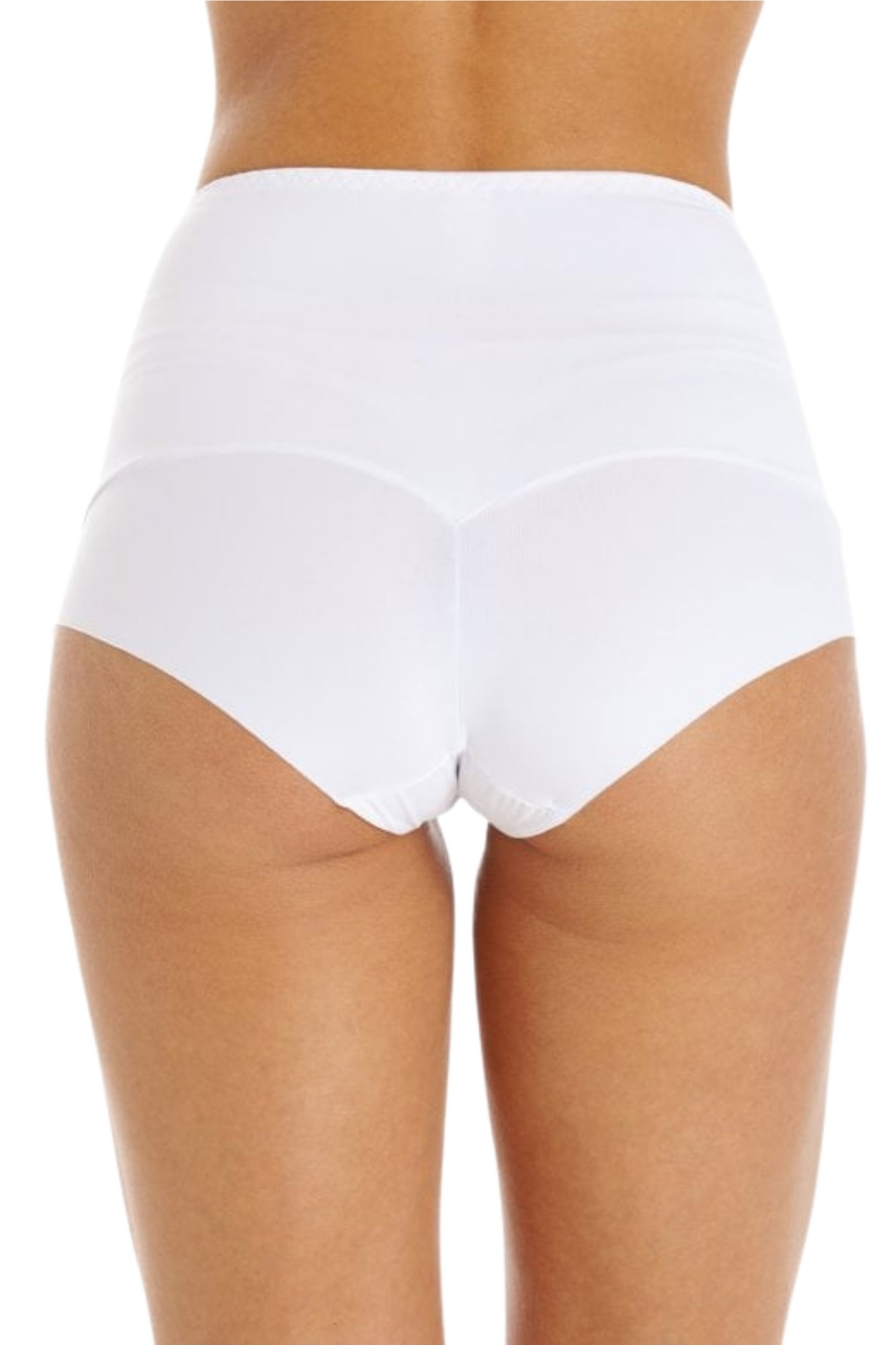 White High Waist Seamless Floral Briefs, Image 3 of 4