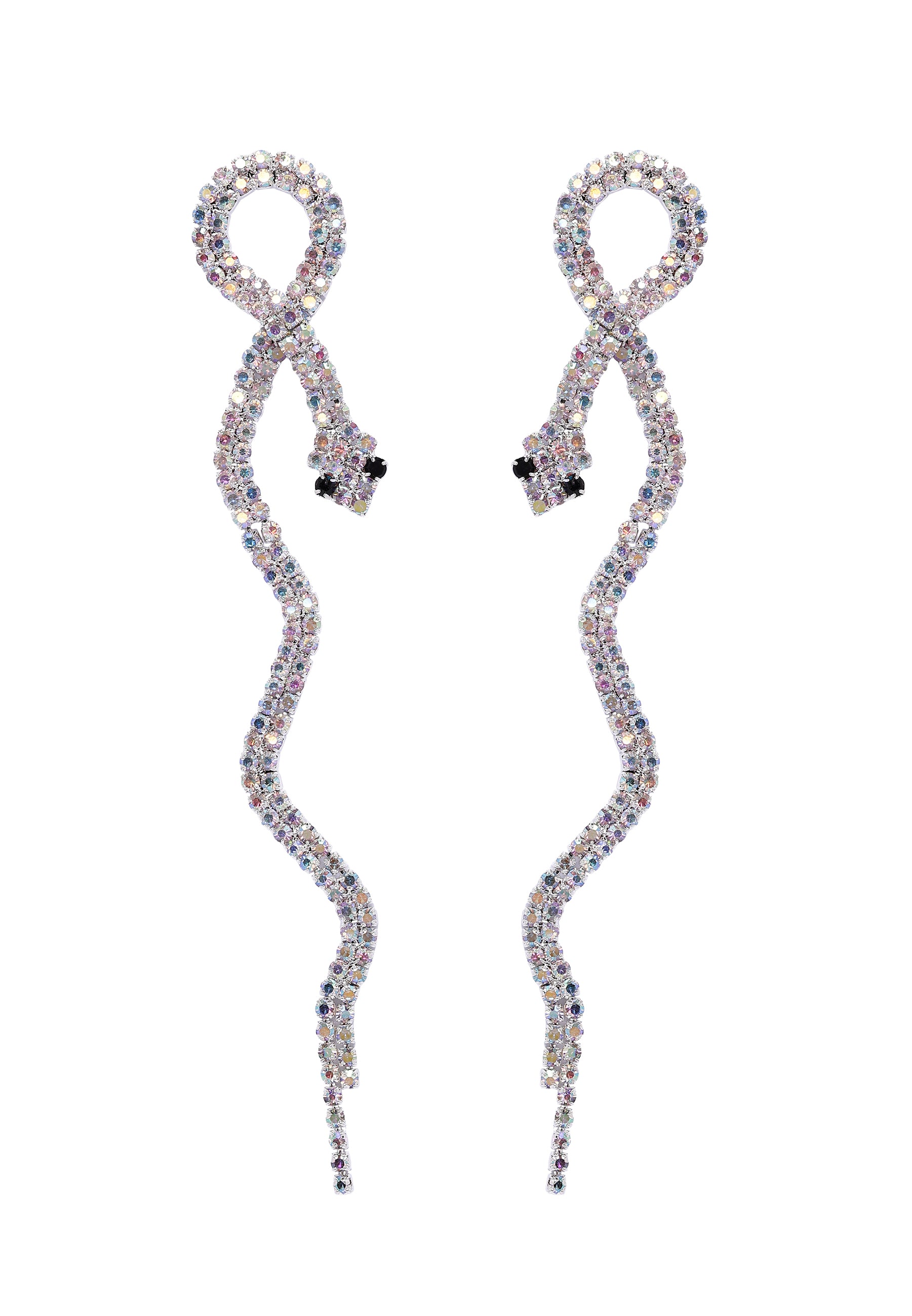 Metallic Serpent Drop Earrings