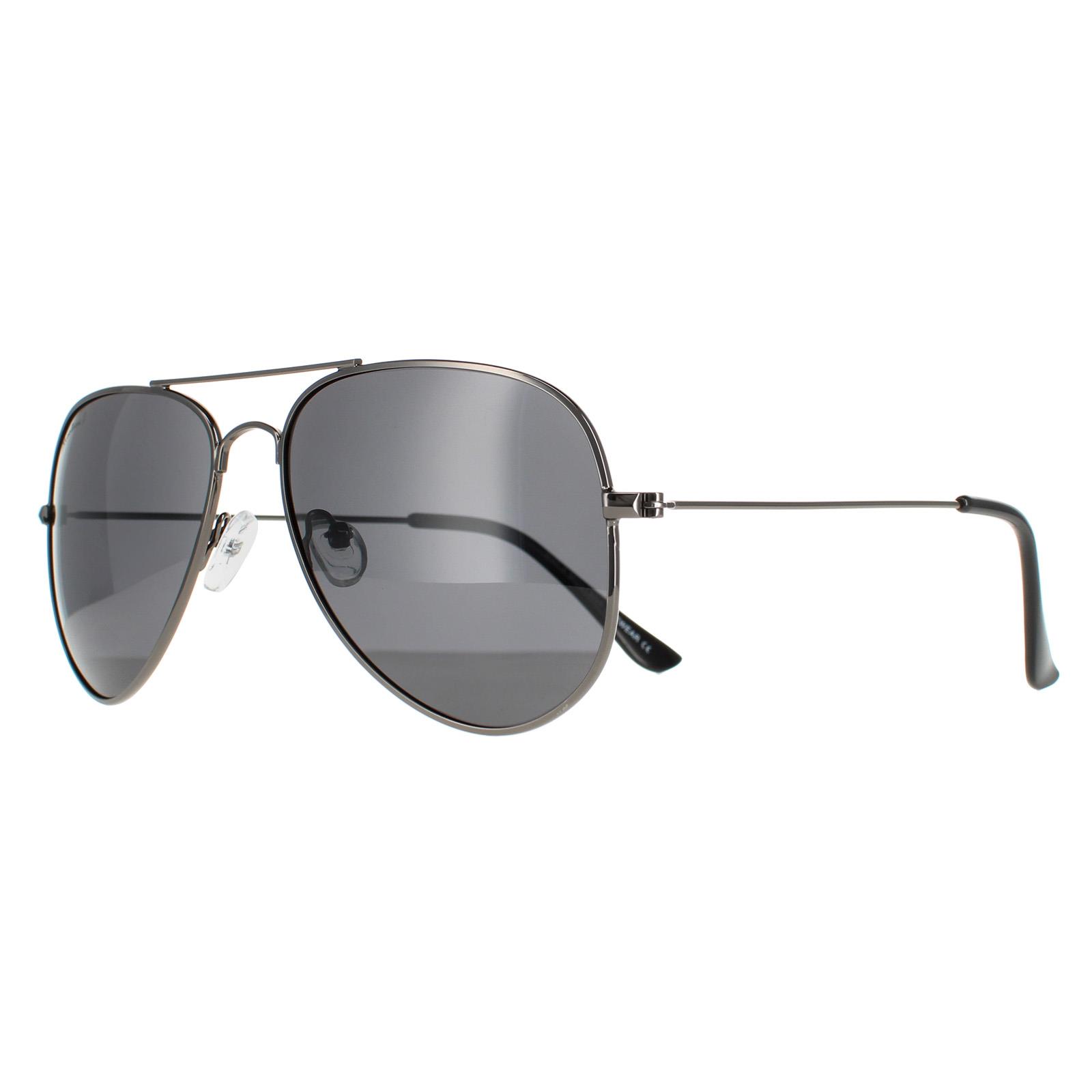 Grey Aviator Gunmetal Smoke Grey Polarized MP94 Sunglasses, Image 2 of 4