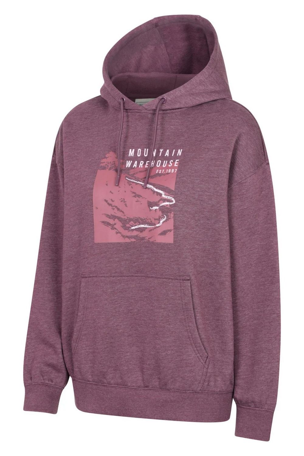 Burgundy Winding Trek Relaxed Fit Hoodie, Image 3 of 3