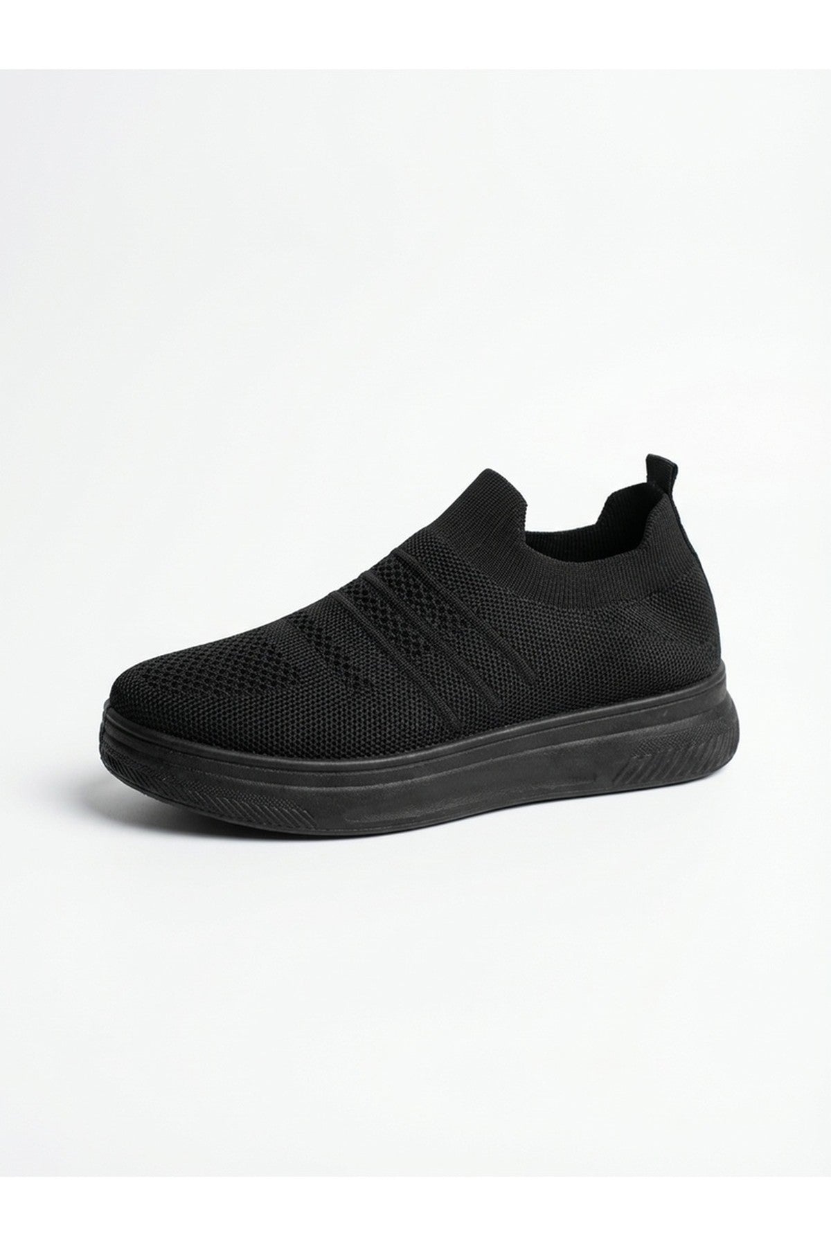 Black iKrush Black Grace Knit Slip On Trainers, Image 5 of 8