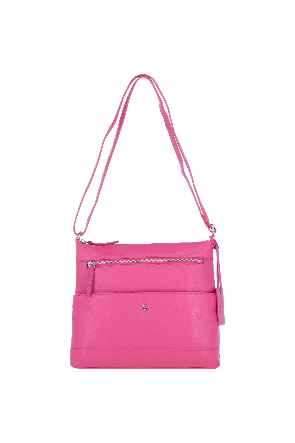 Pink Ashwood Leather Pink 'Derby' Stylish Real Leather Shoulder Bag, Image 2 of 5