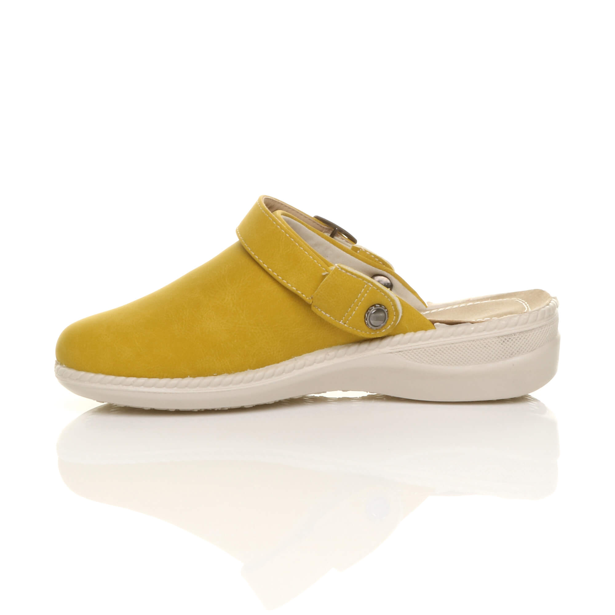 Pale Green AJVANI Pale Green Low Wedge Slingback Clogs Mules, Image 3 of 6