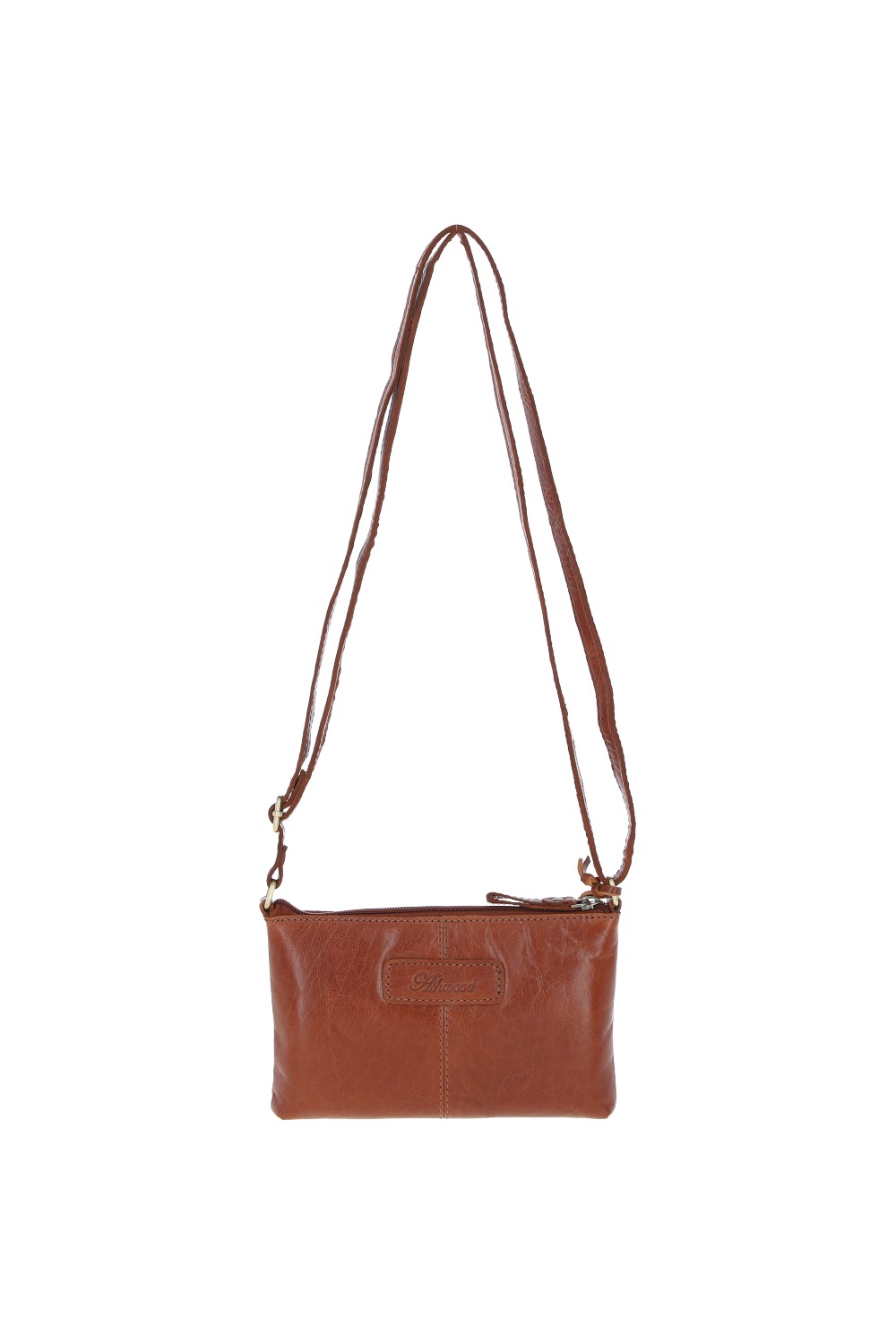 Tan Ashwood Leather Tan Genuine Leather Crossbody Bag, Image 5 of 6