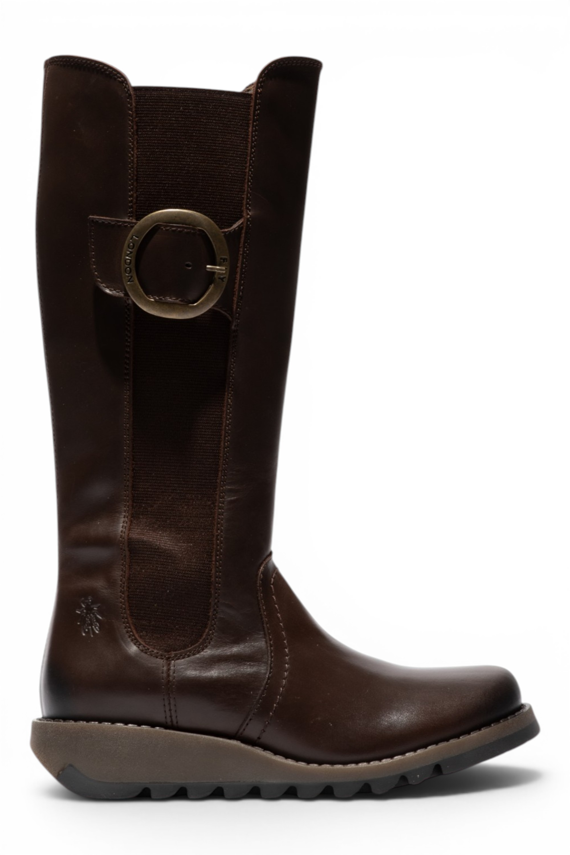Brown Womens Leather Knee-High Boots-SOIF360, Image 1 of 5