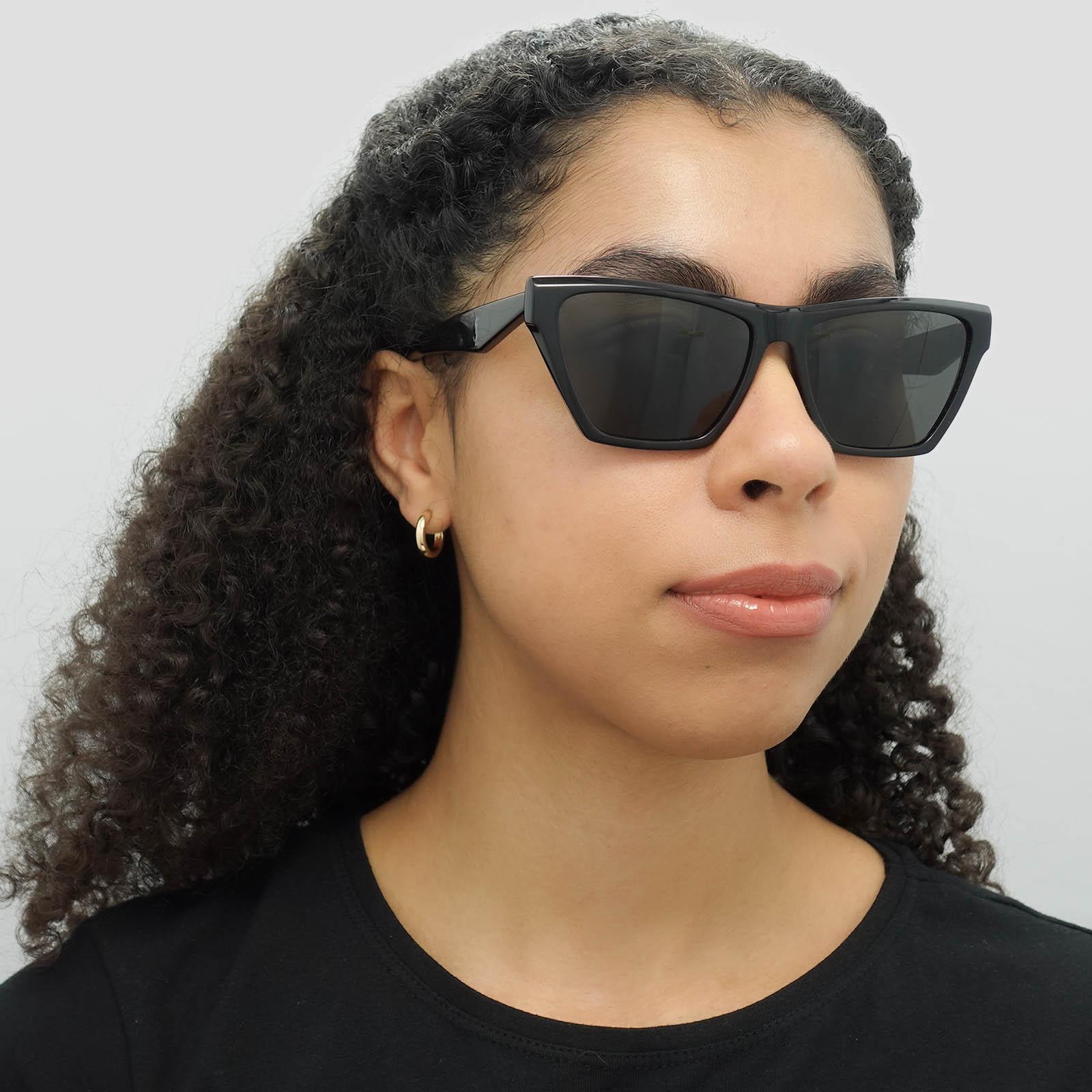 Black Saint Laurent Black Cat Eye Black Black Sunglasses, Image 5 of 6