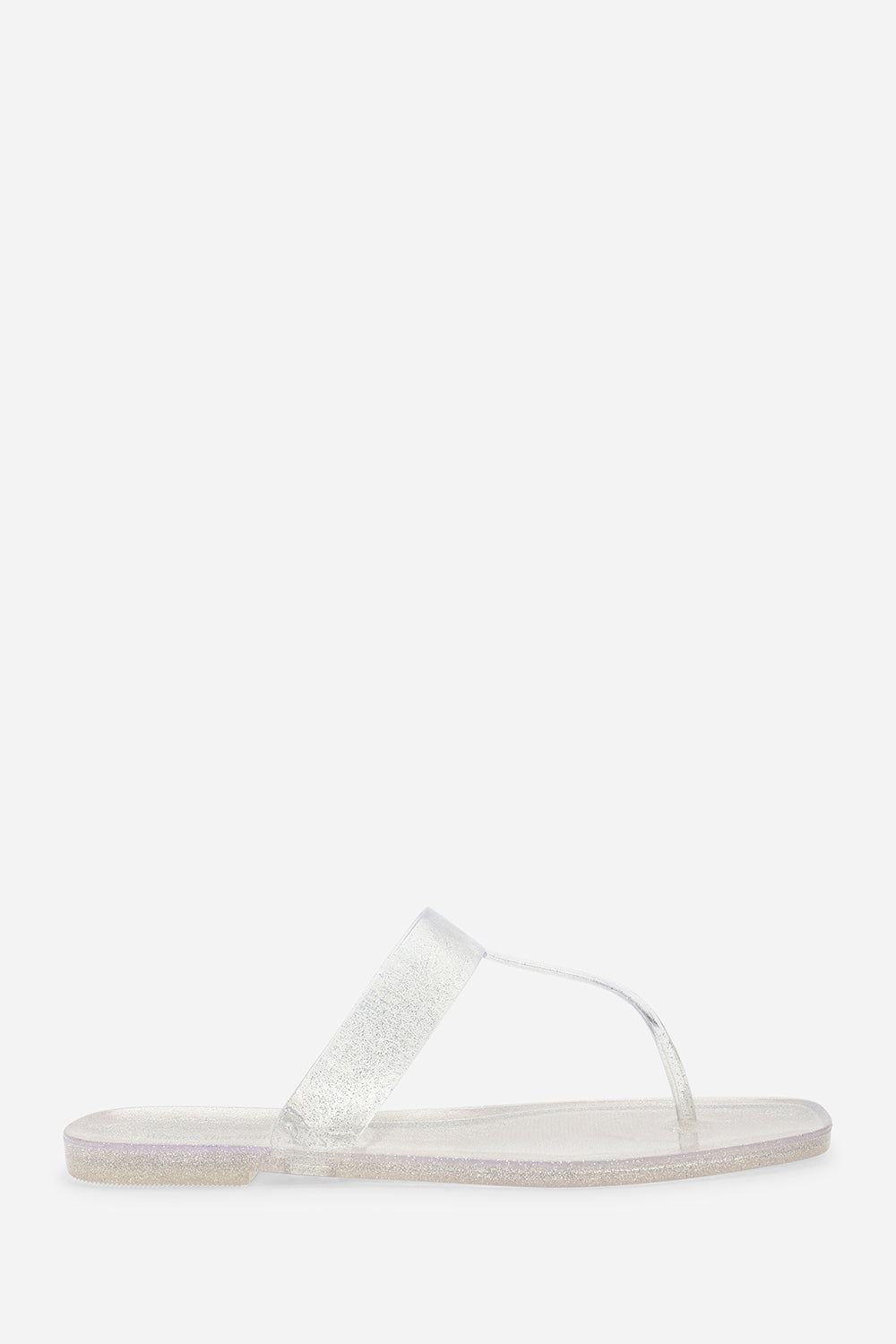 White Rosalyn Glitter Thong Flip Flop Sandals, Image 2 of 6