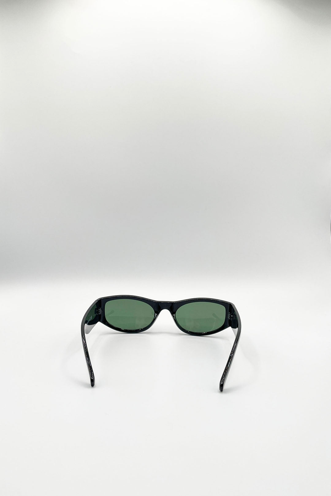 Black SVNX Black Racer Wrap Around Sunglasses In Black, Image 5 of 5