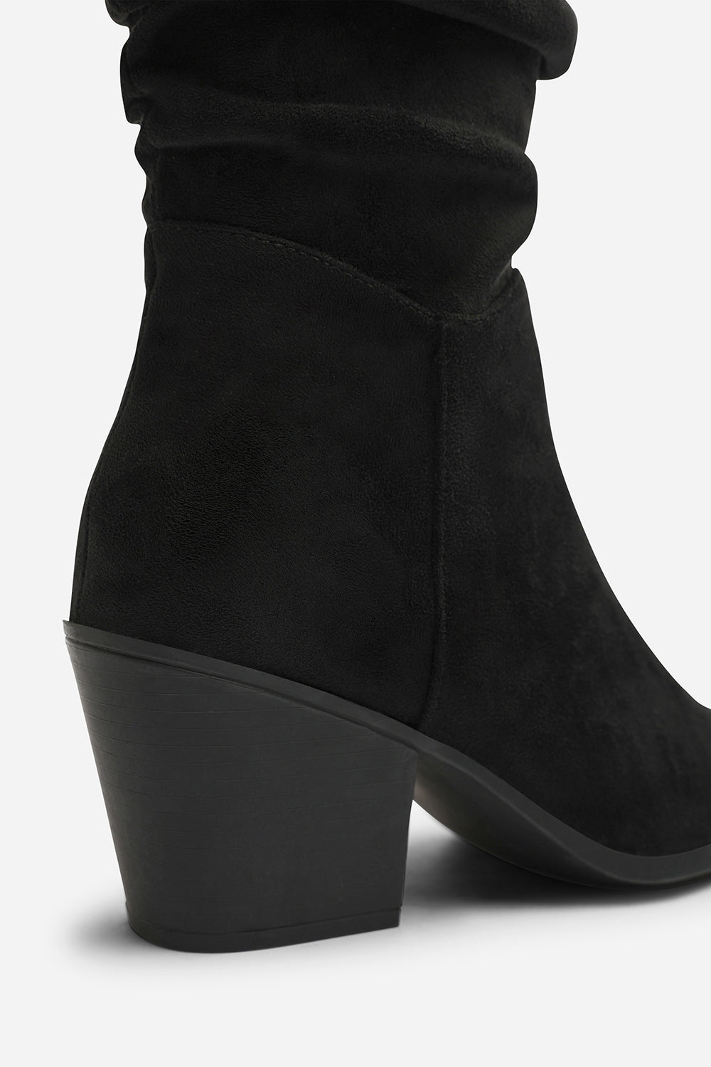 Black Drelia Ruched Western Knee High Boot, Image 4 of 4
