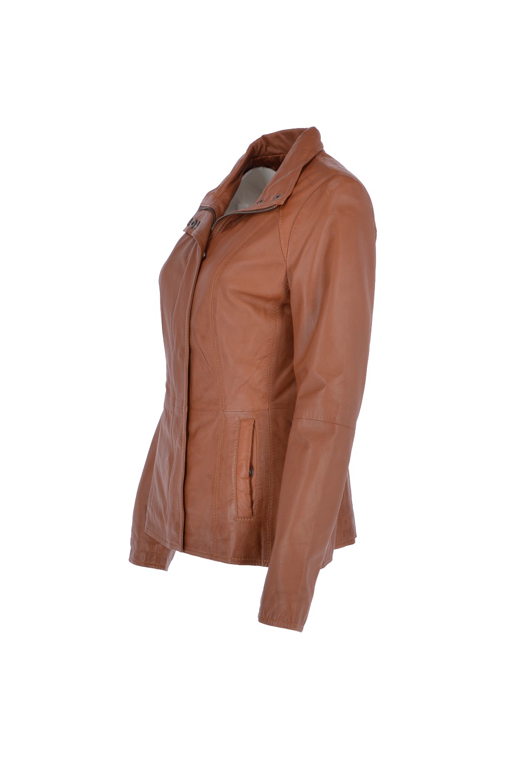 Tan Ashwood Leather Tan 'Juliet' Real Leather Jacket, Image 2 of 4
