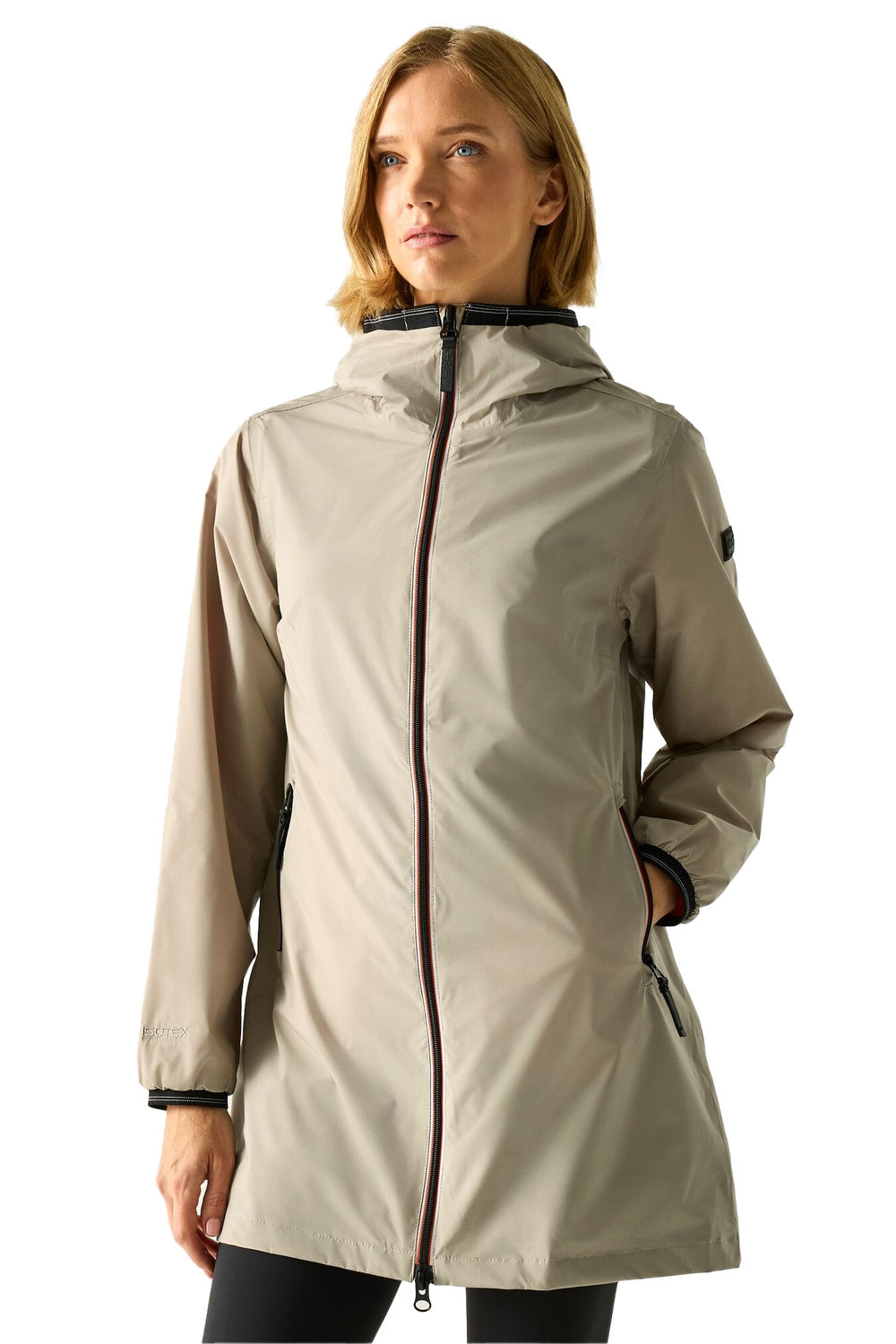 Ecru Regatta Ecru Lenika Waterproof Jacket, Image 4 of 5