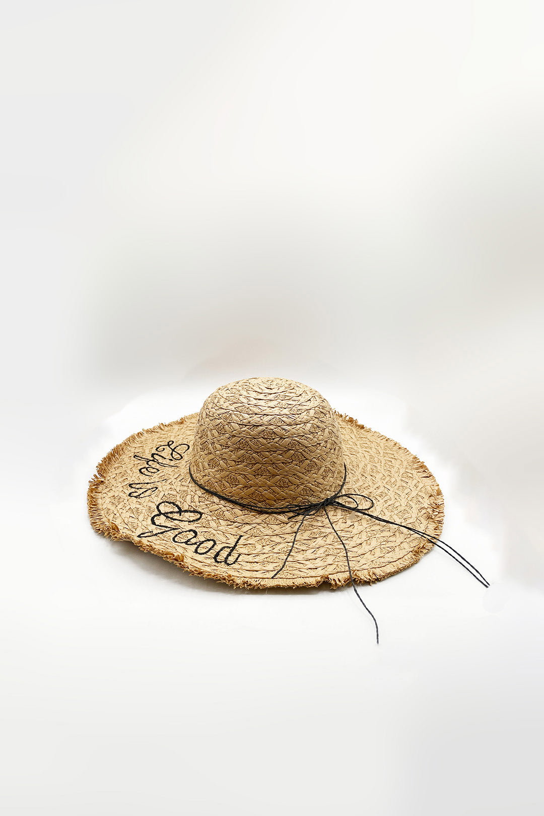 Beige Life is Good Straw Sun Hat, Image 3 of 3