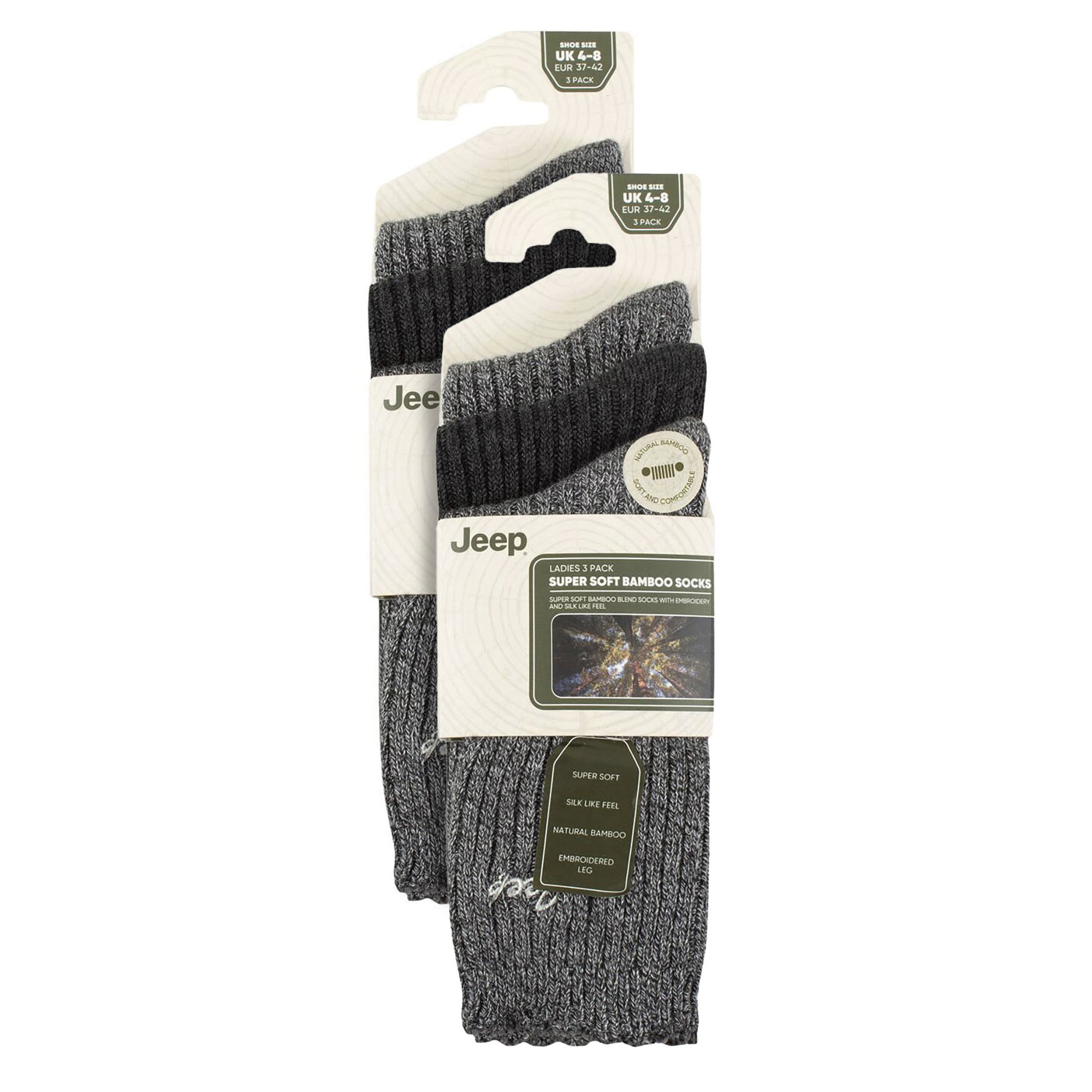 Black 6 Pack Bamboo Boot Cute Scalloped Top Socks, Image 3 of 3