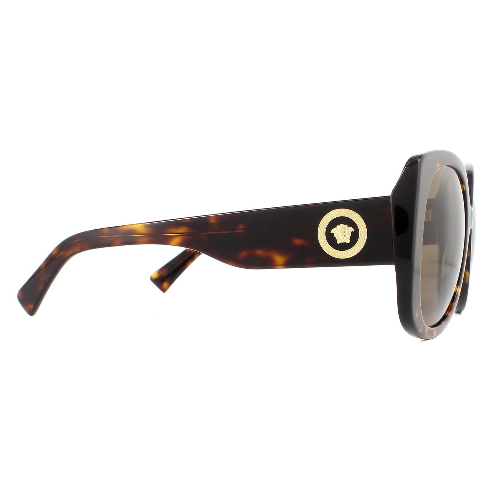Brown Square Havana Dark Brown Sunglasses, Image 4 of 6