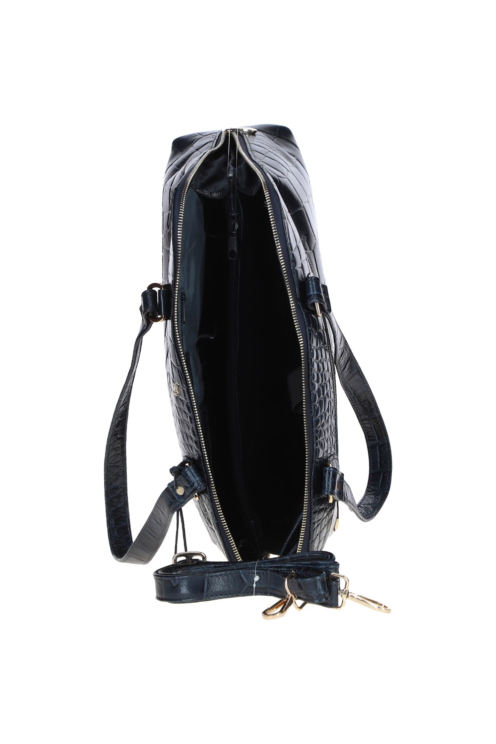 Navy 'Riviera Chic' Real Leather Bag, Image 4 of 4