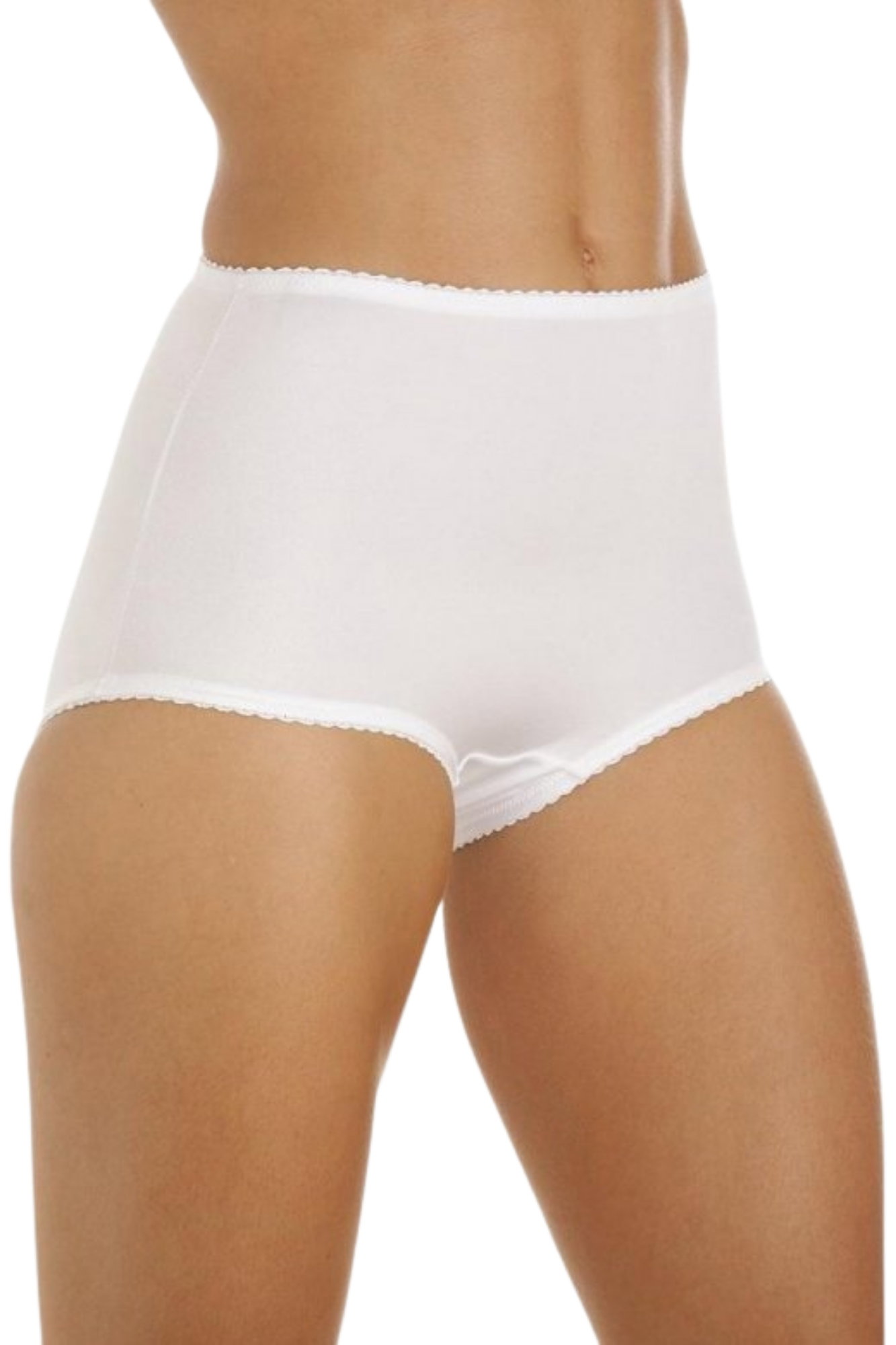 White High Waist 2 Pack Control Briefs, Image 4 of 4