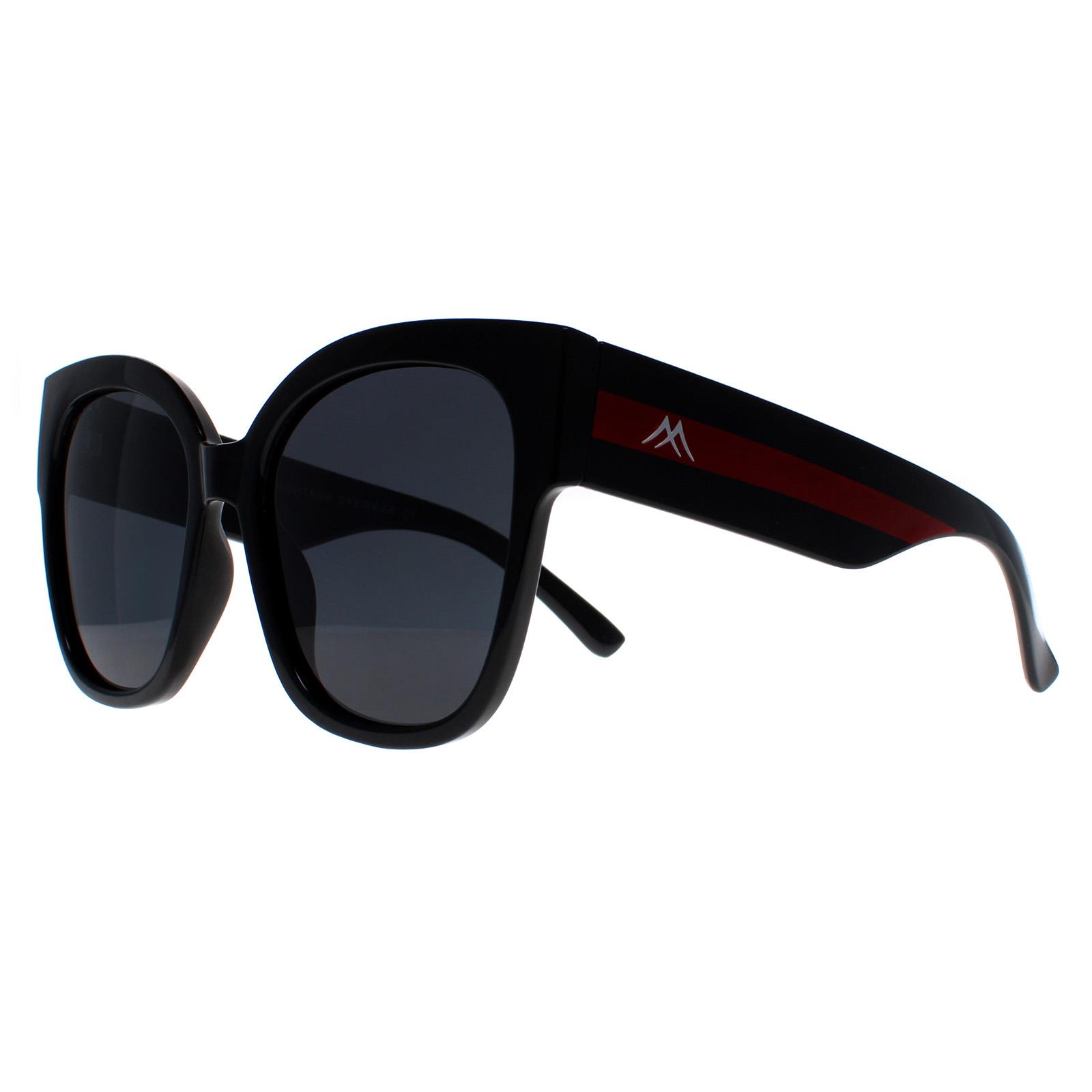 Black Square Shiny Black Red Grey Polarized MP73, Image 2 of 4