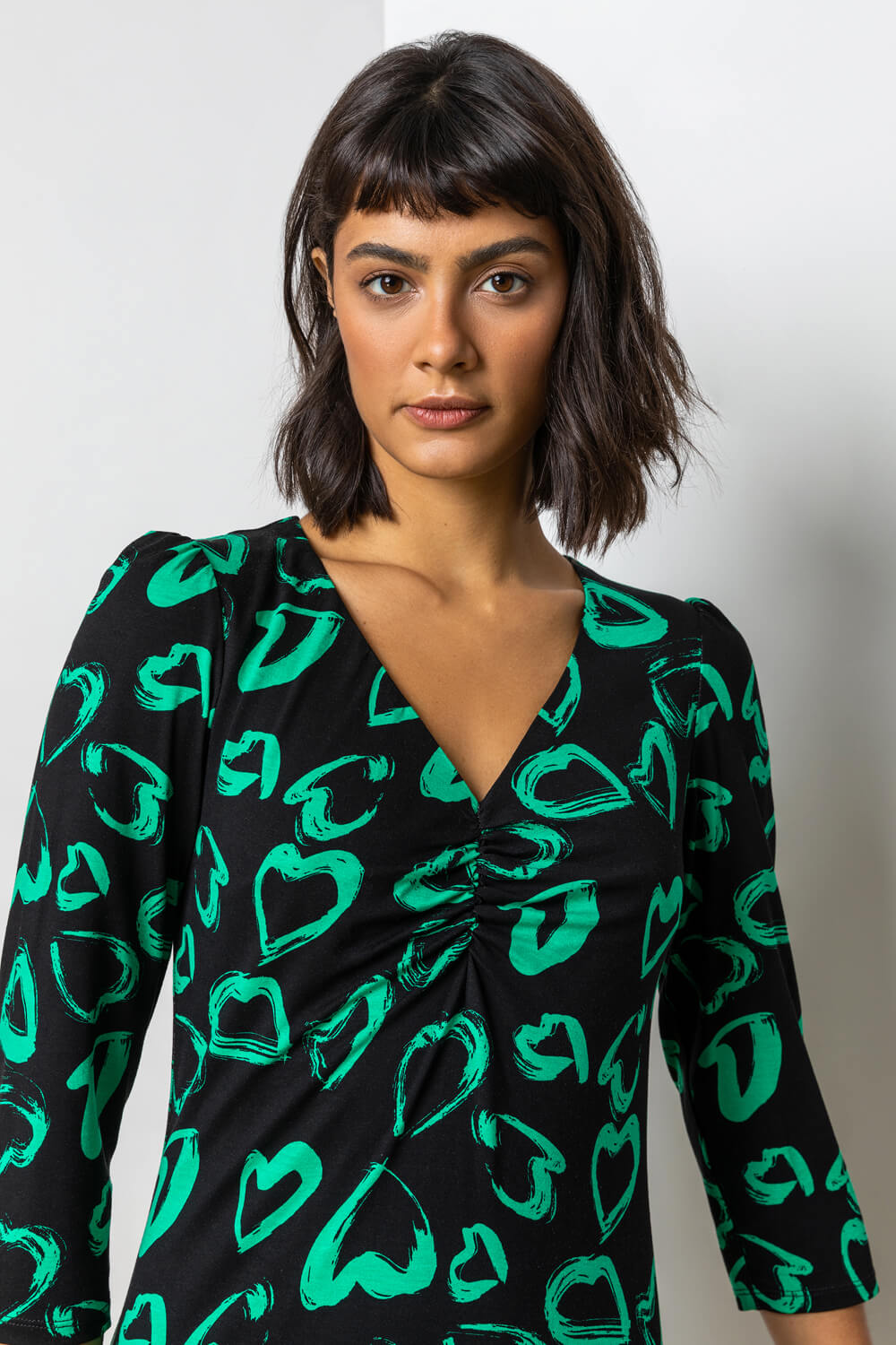 green emerald velvet dress Feeling Your Best Green & Pink Heart Dress, Medium - The Mint Julep Boutique