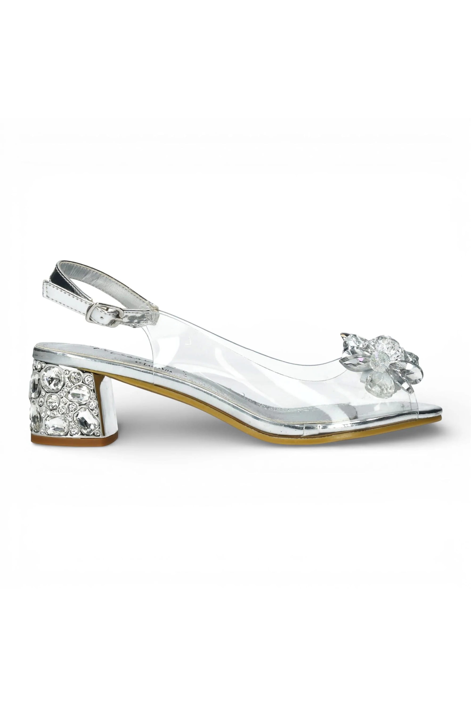 Metallic Women’S Cinderella Heel Sandals-Mily-22