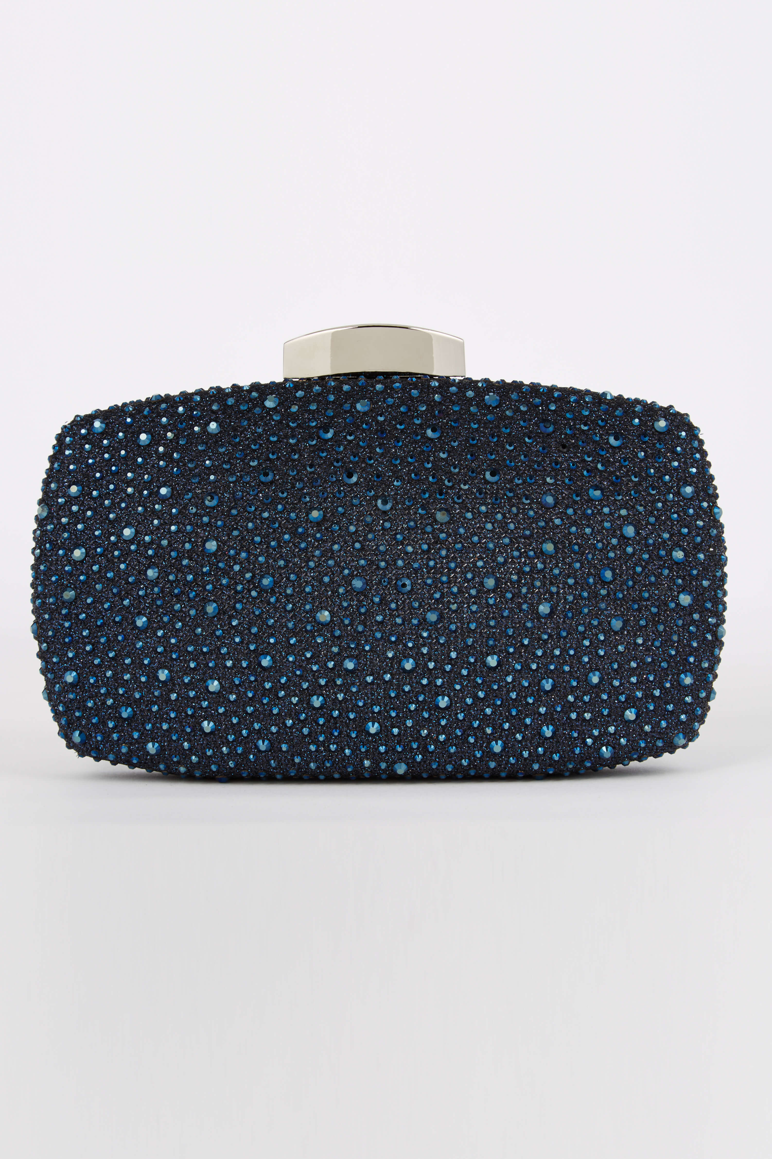 Navy  Embellished Clutch Bag, Image 1 of 4