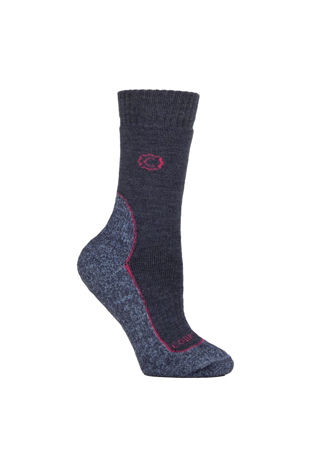 Blue Wool Blend Cushioned Walker Hiking Socks, Image 1 of 3