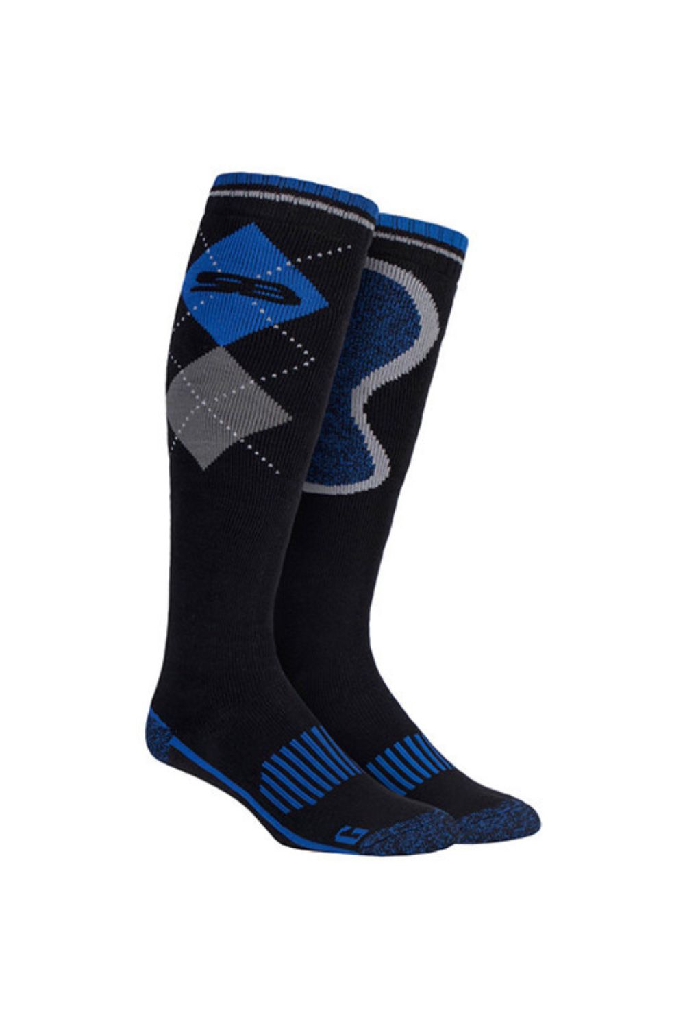 Black Knee High Cotton Equestrian Boot Socks, Image 1 of 3