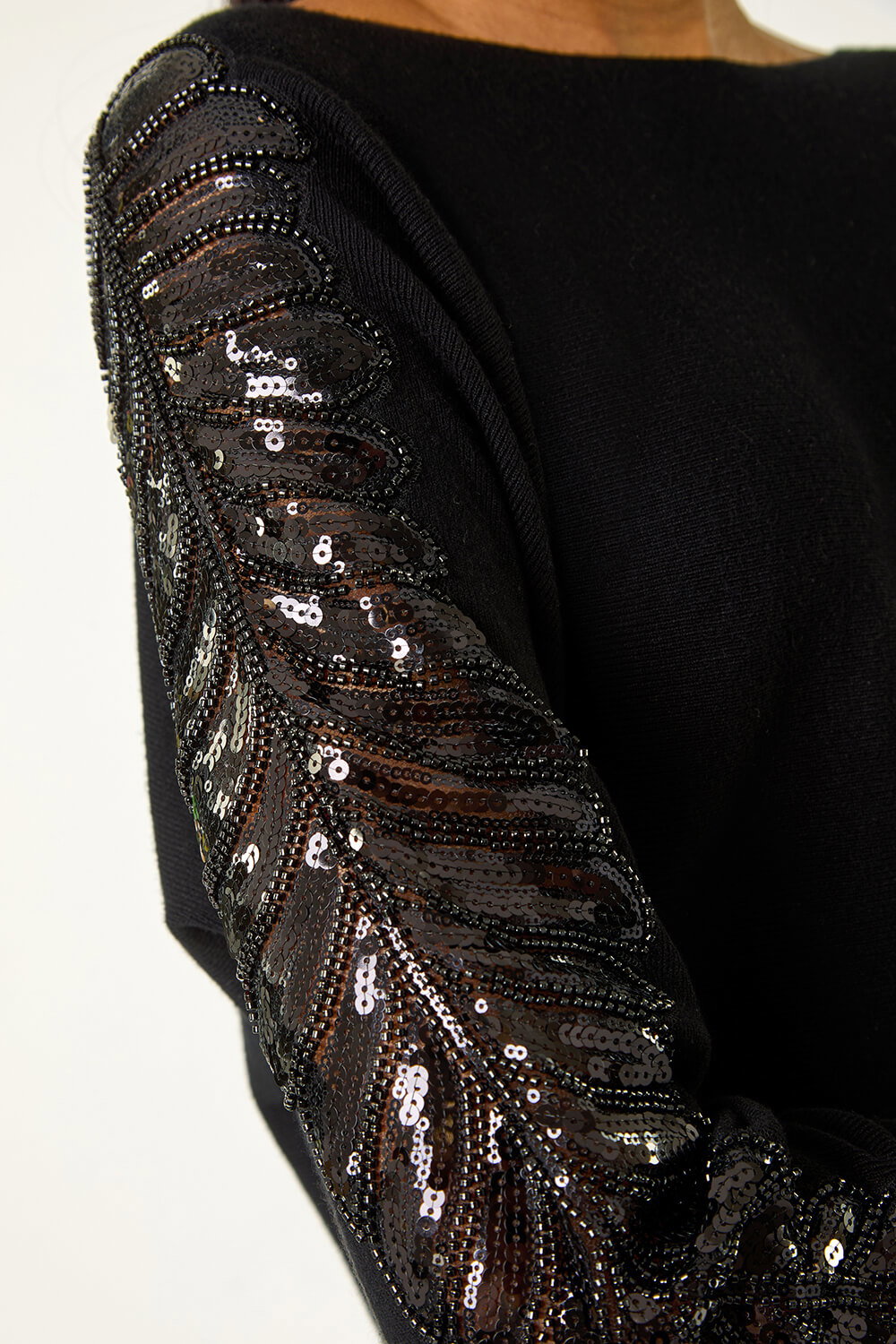 5011147 Black Embellished Jumper