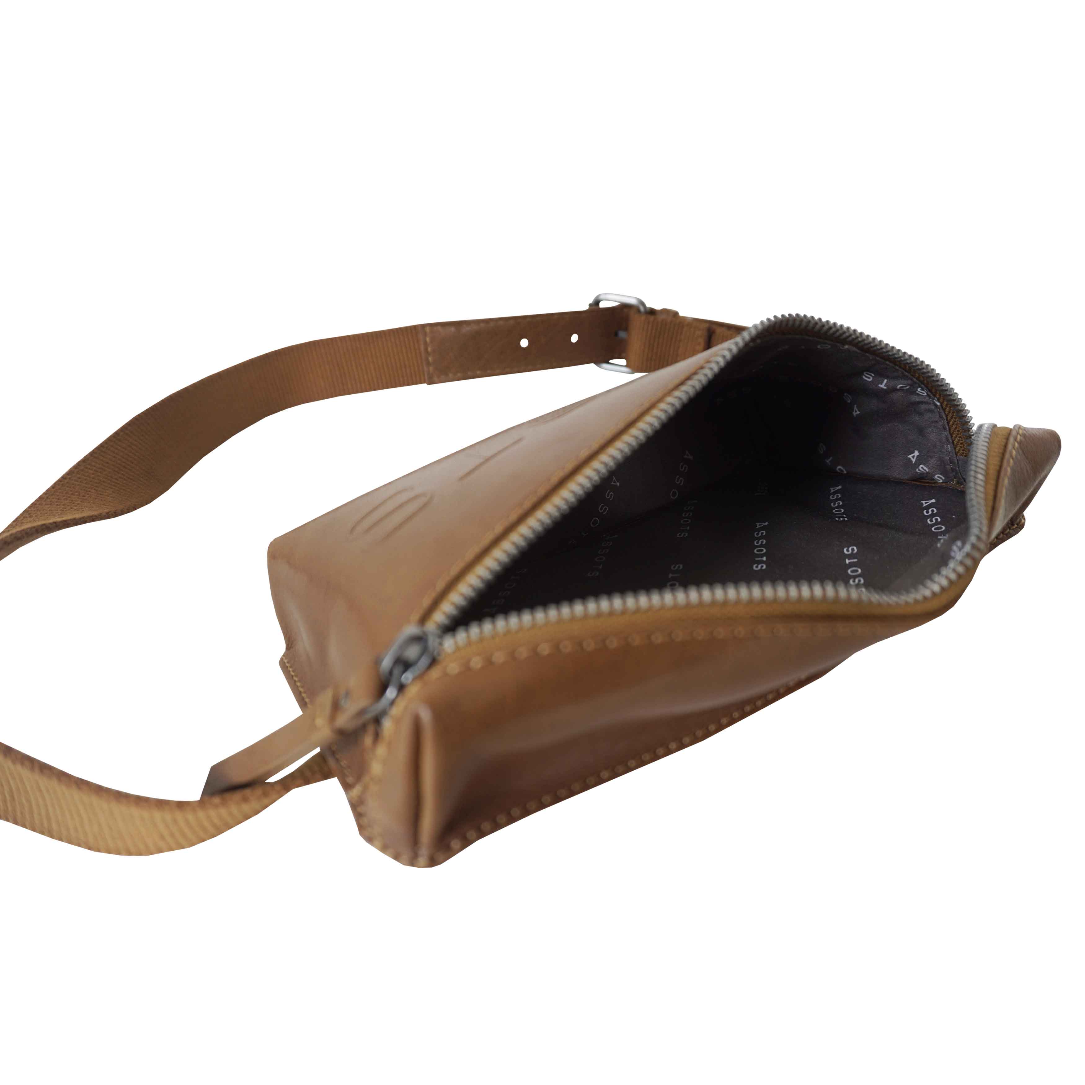 Tan 'Harry' Real Leather Bum Belt Unisex Bag, Image 4 of 6