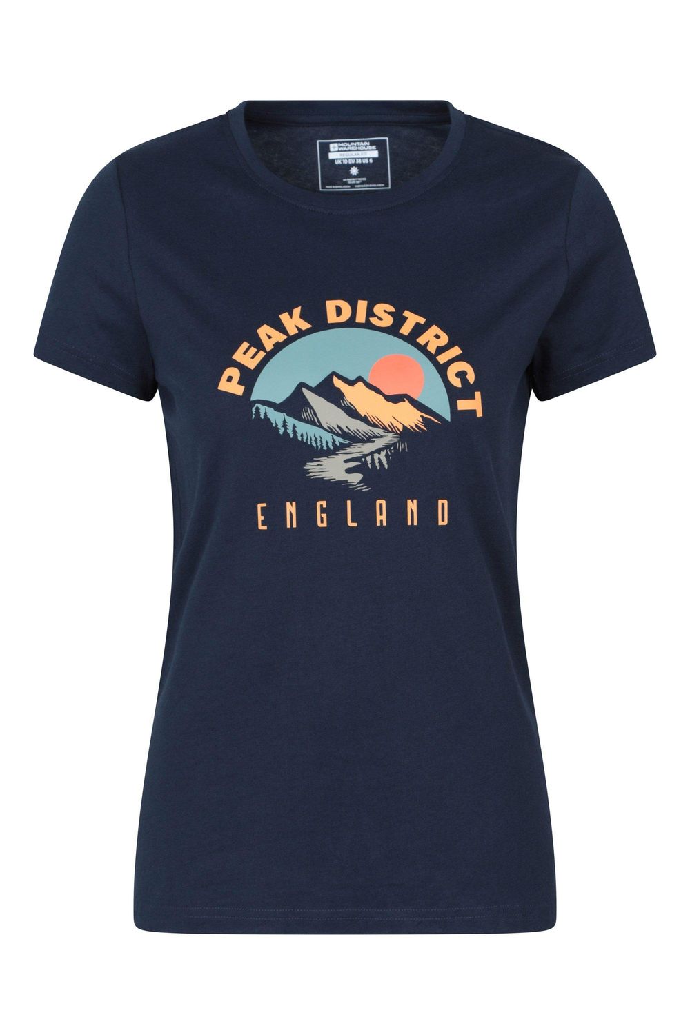 Navy Peak District Mountain Scene TShirt, Image 1 of 1