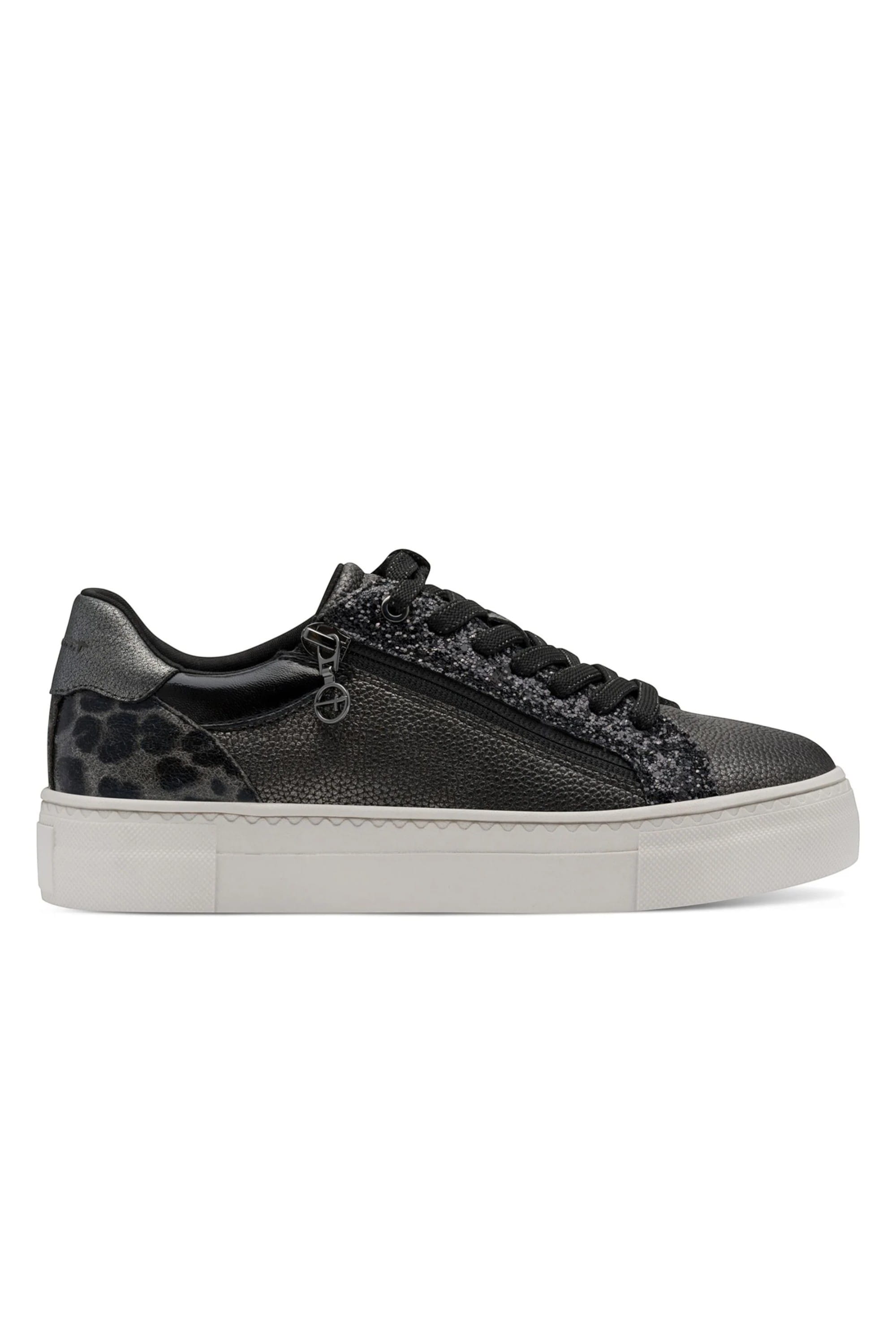 Silver Tamaris Silver Tamaris Womens Pewter Silver Lace Sneak, Image 1 of 8