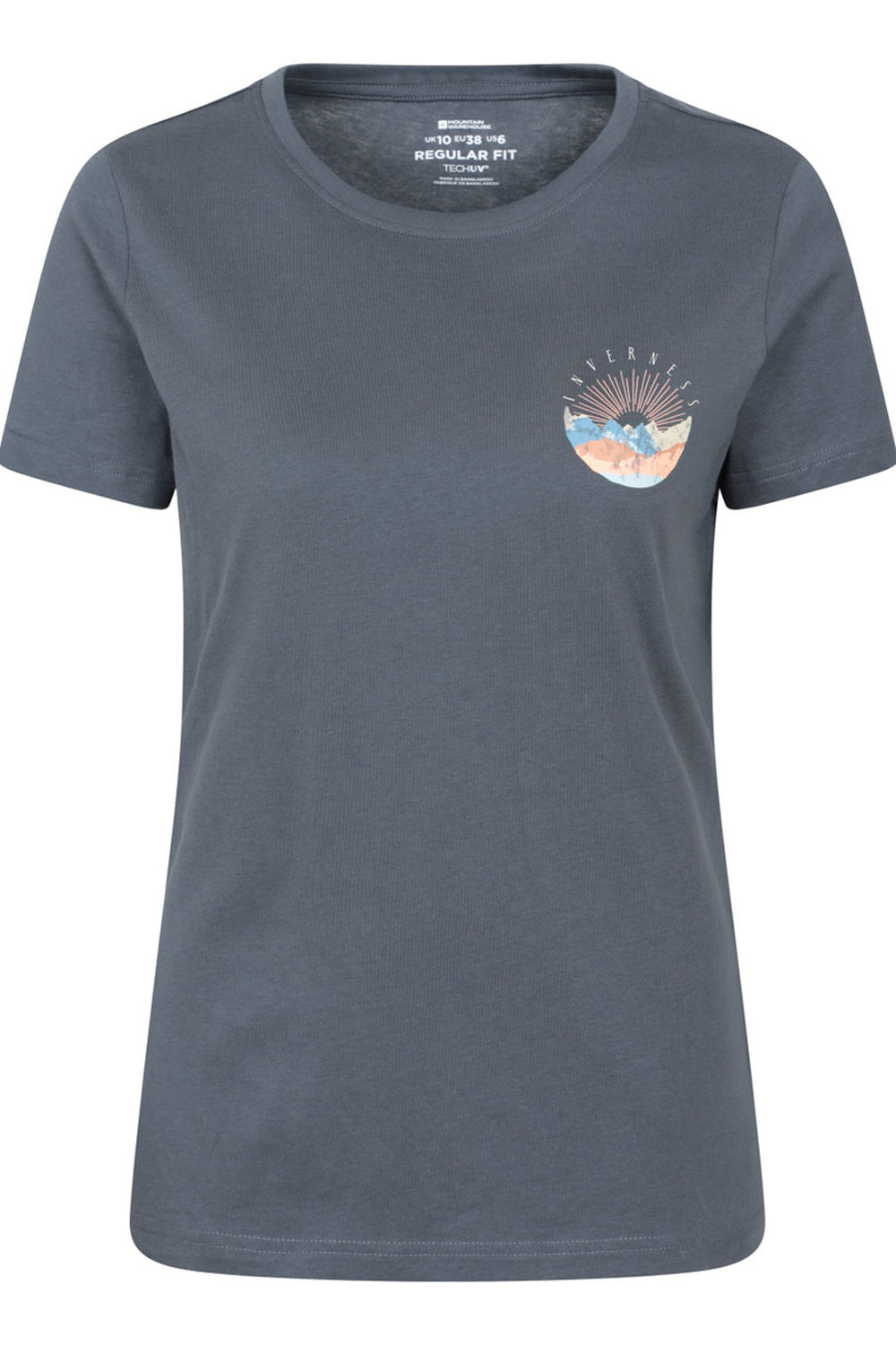 Navy Blue Inverness Chest Print Relaxed Fit TShirt, Image 3 of 4