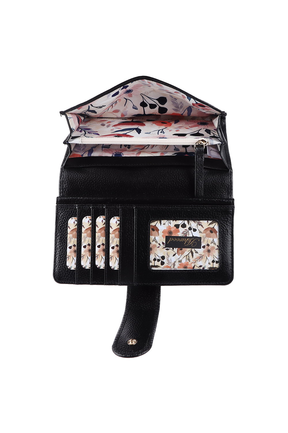 Black Sherry 14 Card RFID Protected Large Real Leather Purse, Image 5 of 5