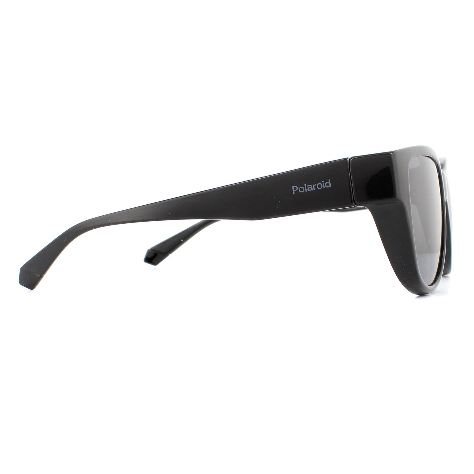 Black Polaroid Black Suncovers Square Black Grey Polarized Sunglasses, Image 4 of 4