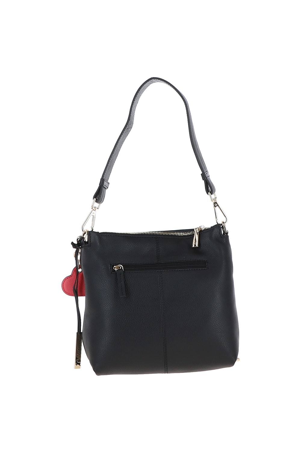 Black Small Two In One Leather Crossbody Bag & Shoulder Bag, Image 4 of 5