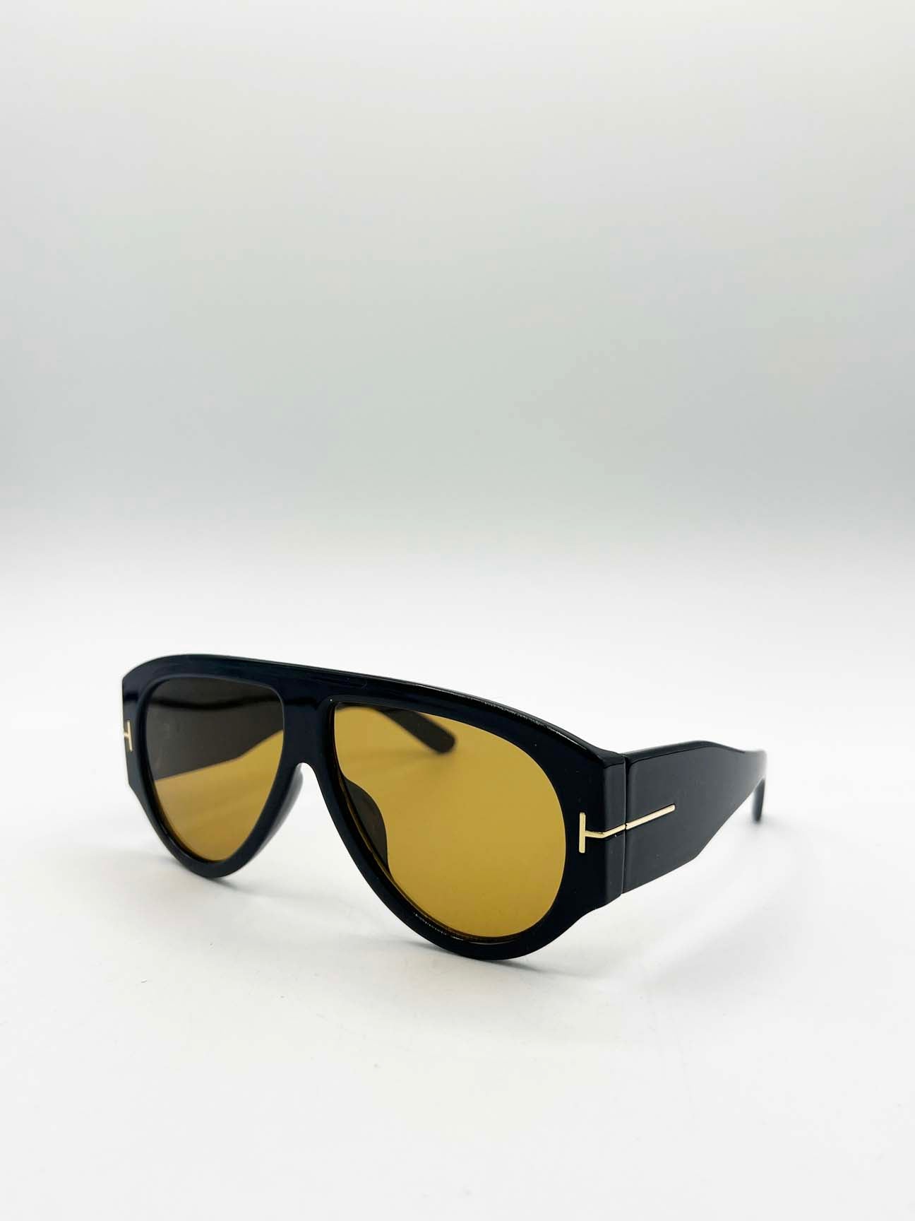 Orange Oversized Rounded Sunglasses, Image 2 of 6