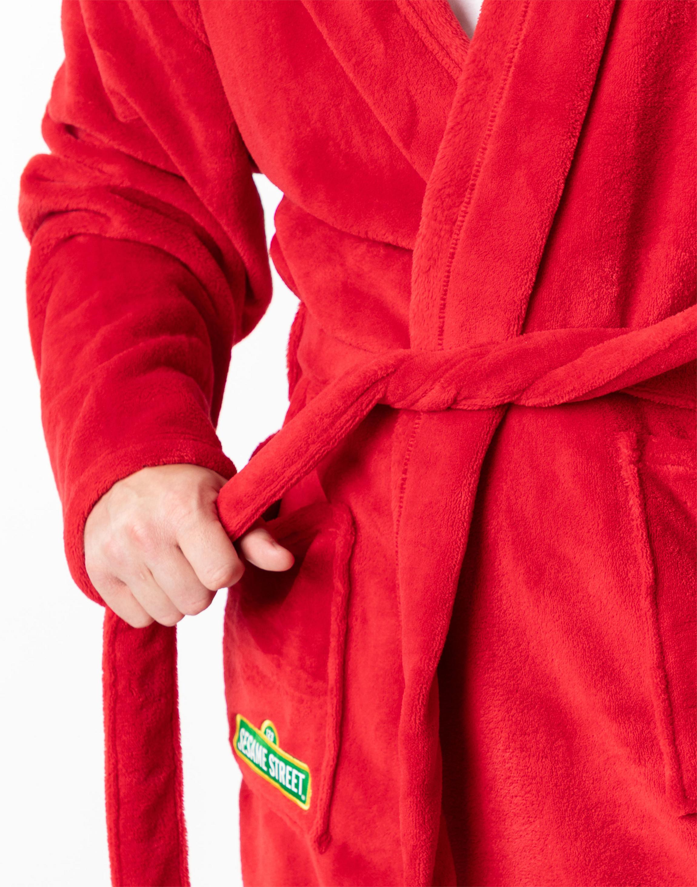 Red Sesame Street Elmo Small Hooded Bathrobe, Image 6 of 6
