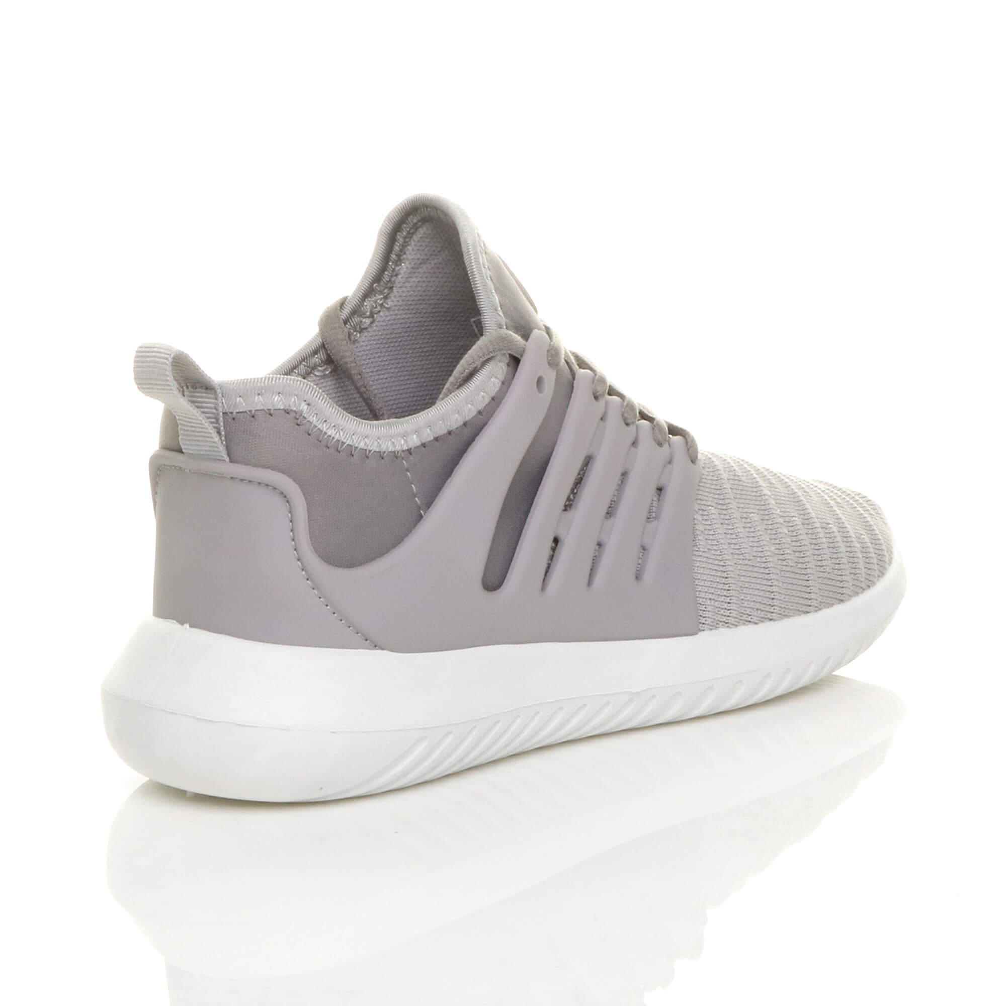 Grey AJVANI Grey Lace Up Trainers, Image 4 of 5