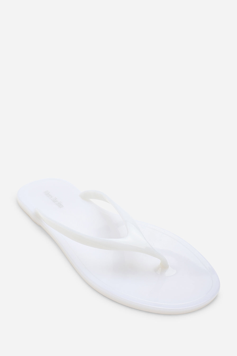 White Chandler Jelly Thong Flip Flop Sandals, Image 3 of 6