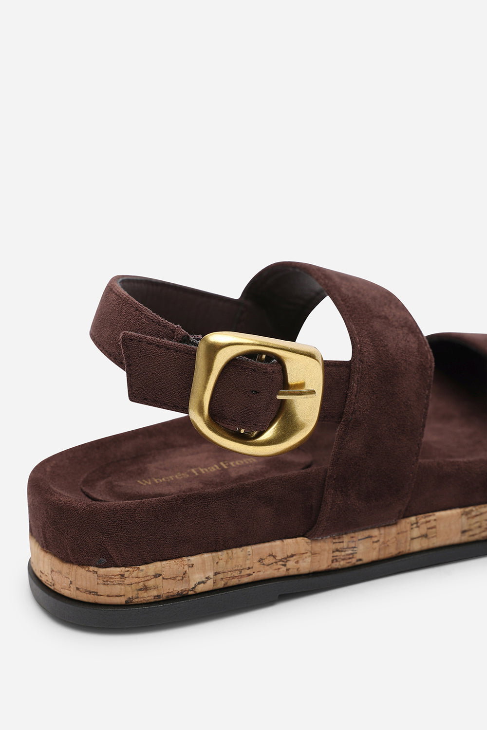 Dark Brown Where's That From Dark Brown Banyan Double Strap Flatform Sandal, Image 4 of 8