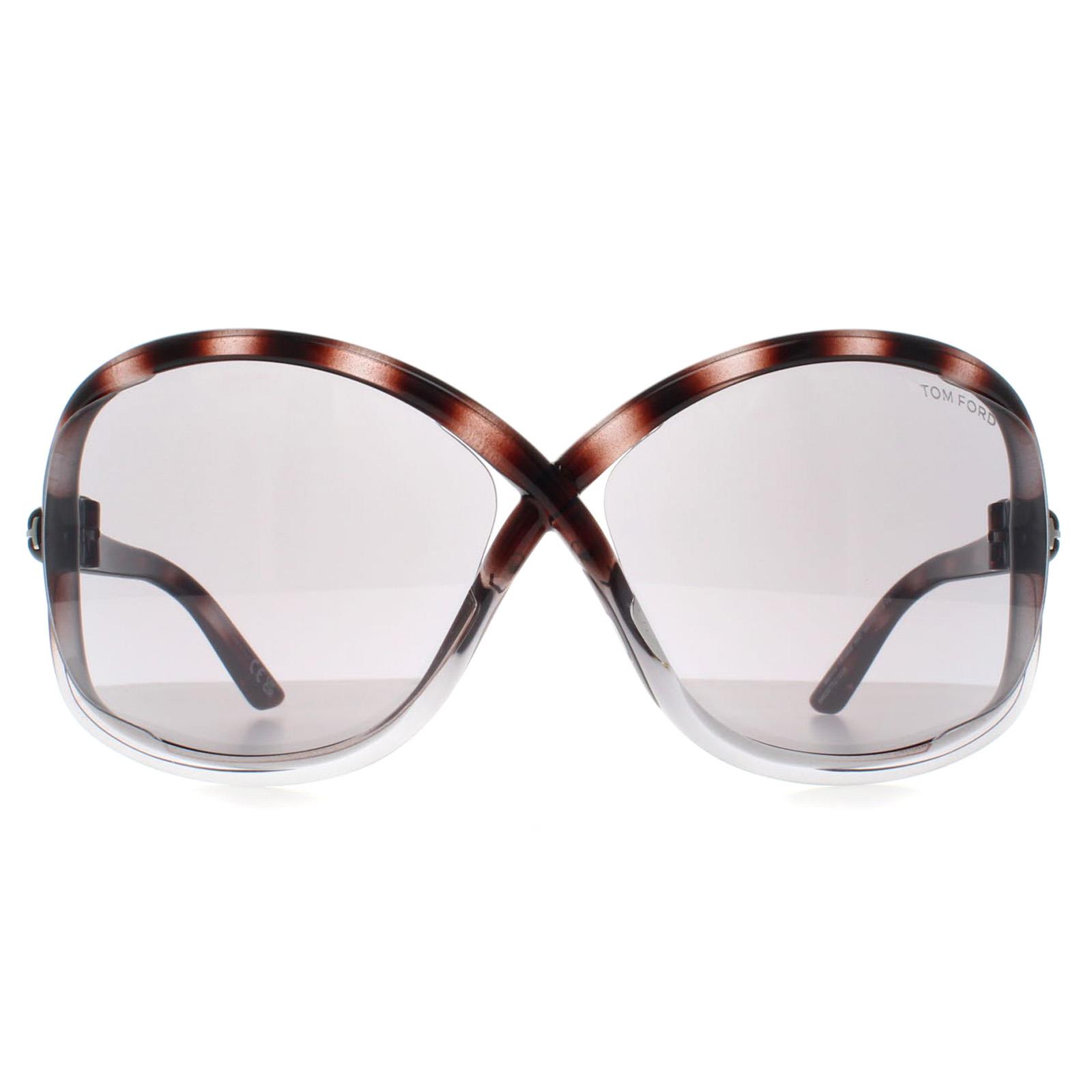 Butterfly Gradient Grey Tortoise Smoke Grey Silver Mirror Bettina FT1068 Sunglasses, Image 1 of 3