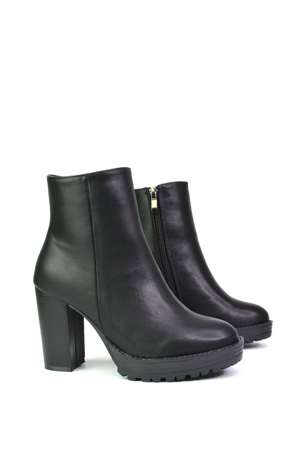 Black 'Cole' Ankle Boots With Platform Heel, Image 3 of 5