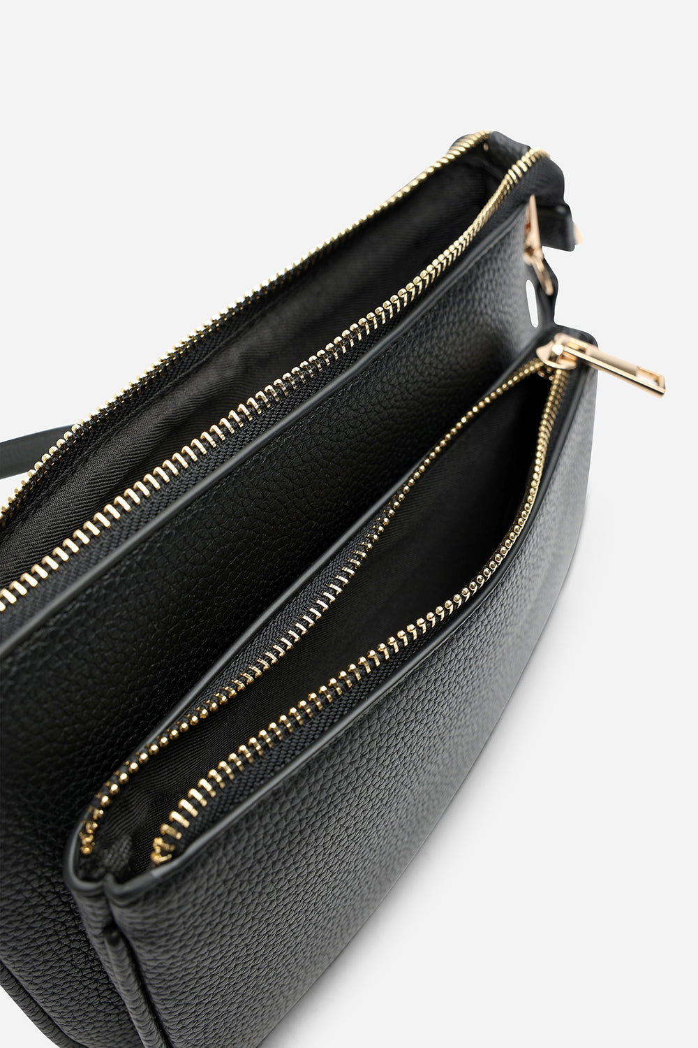 Black Elani Small Double Zip Cross Body Bag, Image 5 of 7