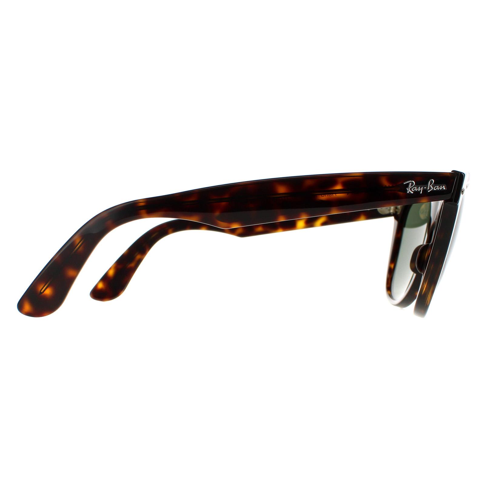 Brown Ray-Ban Brown Rectangle Tortoise Green Sunglasses, Image 4 of 6