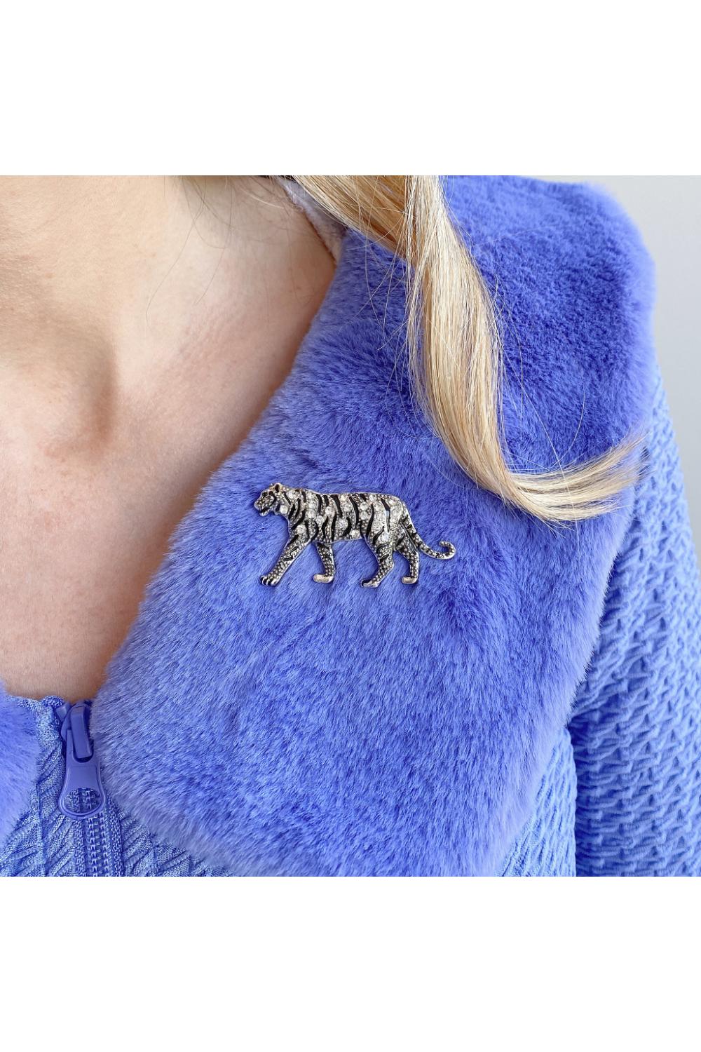 Silver Tiger Brooch, Image 1 of 4