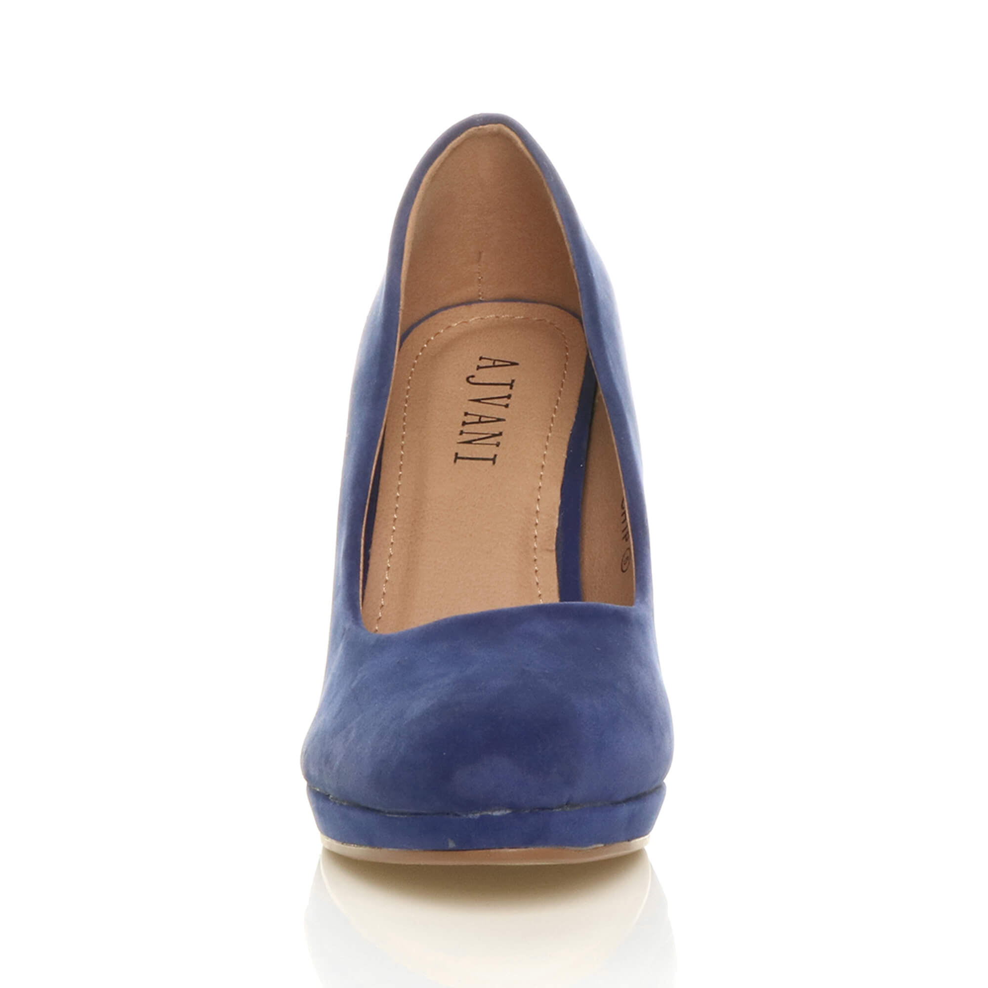Royal Blue Mid High Heel Court Shoes, Image 6 of 6