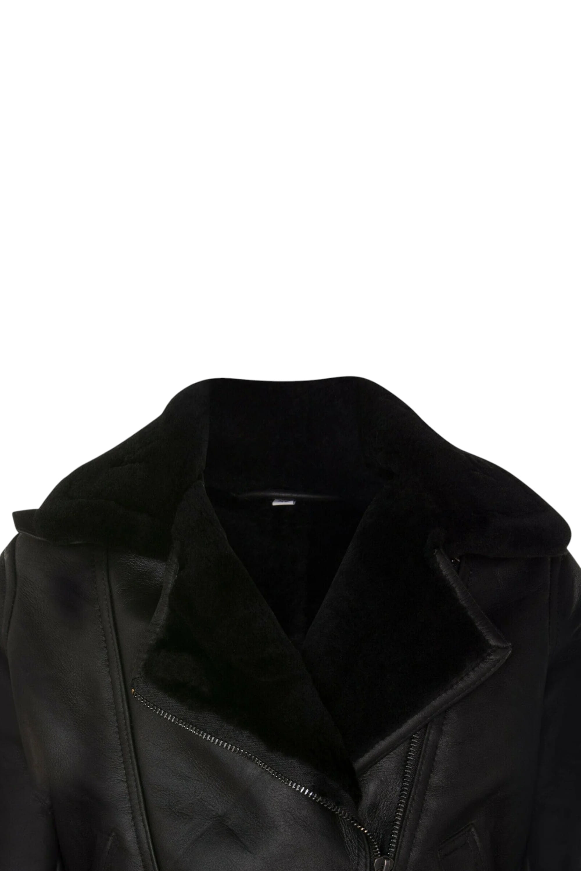 Black B3 Sheepskin Leather Flying Jacket, Image 4 of 4