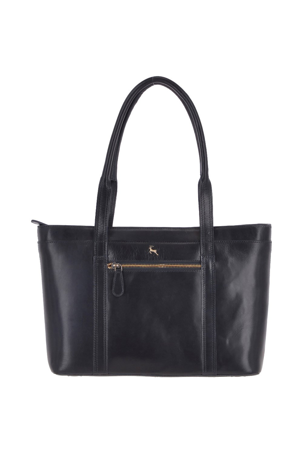 Navy Ashwood Leather Navy Vegetable Tanned Real Leather Tote Bag, Image 1 of 3